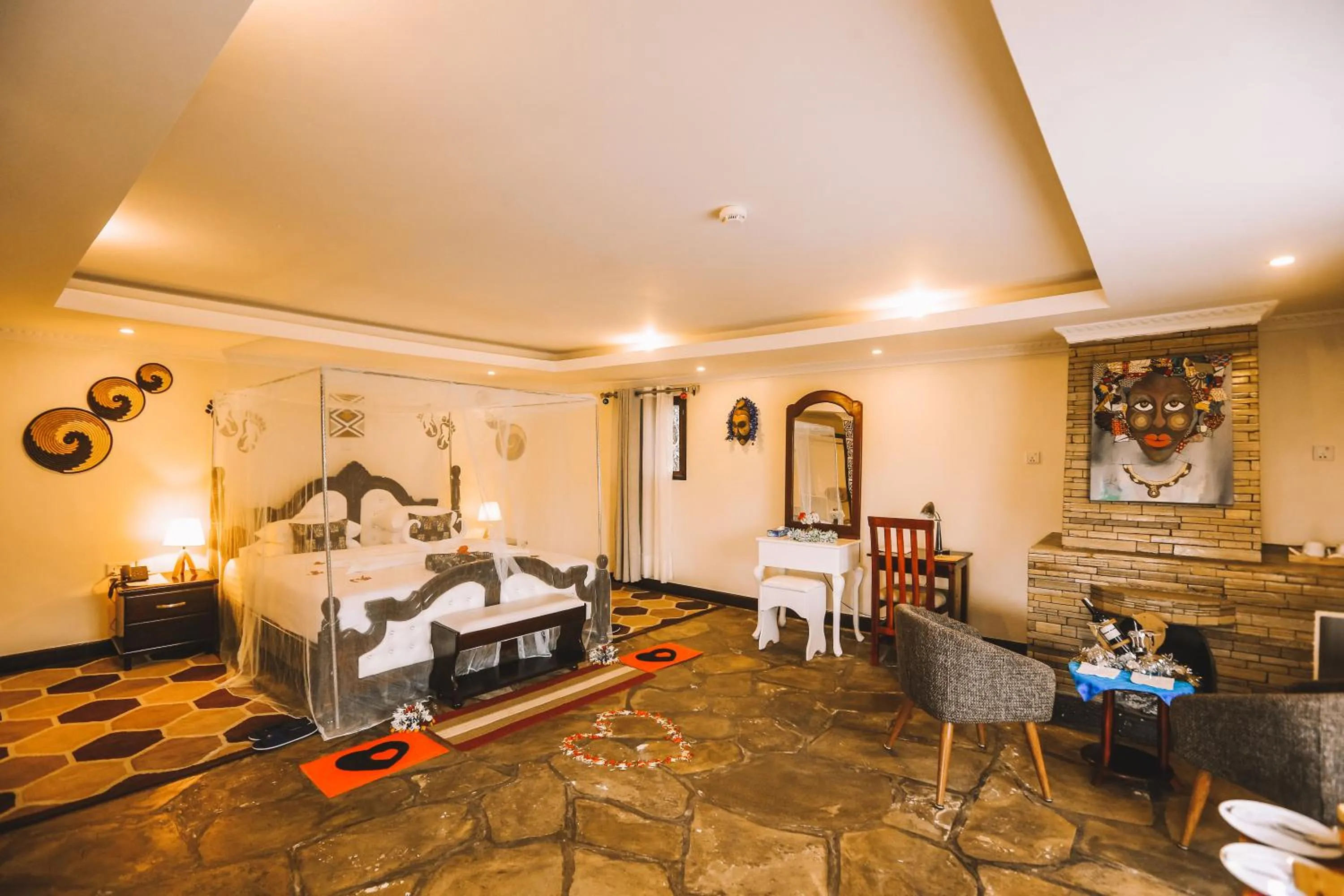 Bed in Ingagi Park View Lodge