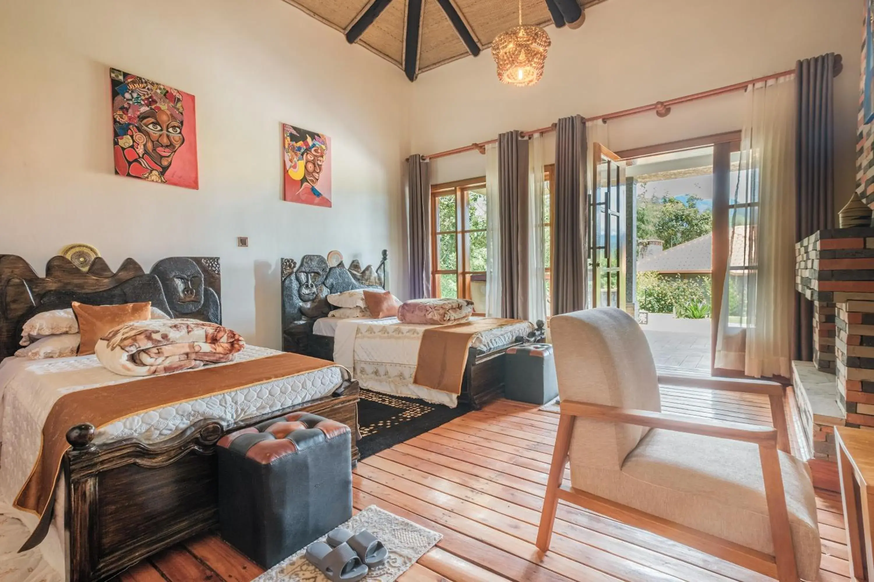 Deluxe Double Room with Balcony in Ingagi Park View Lodge Deluxe Double Room with Balcony in Ingagi Park View Lodge