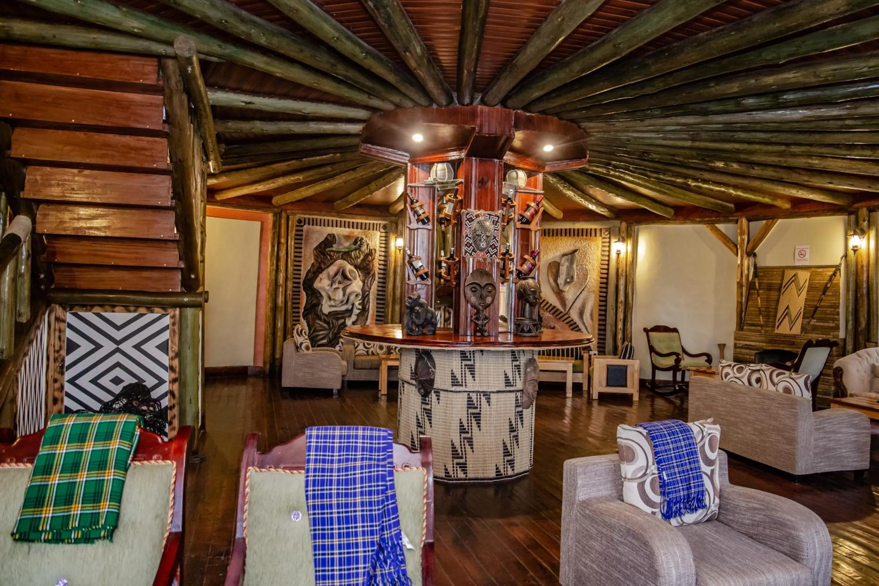 Living room in Ingagi Park View Lodge