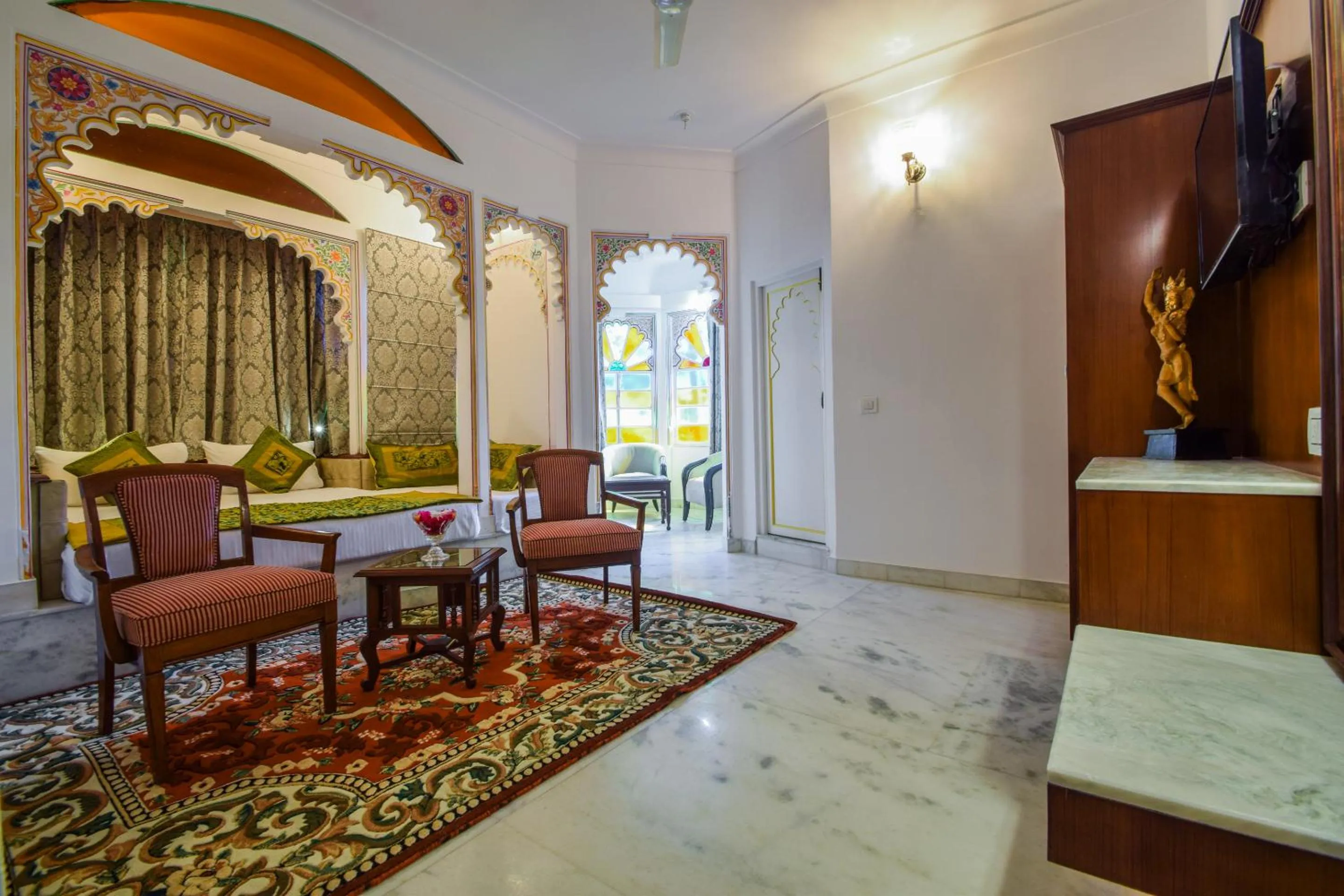 Seating area in Hotel Raj Palace Udaipur