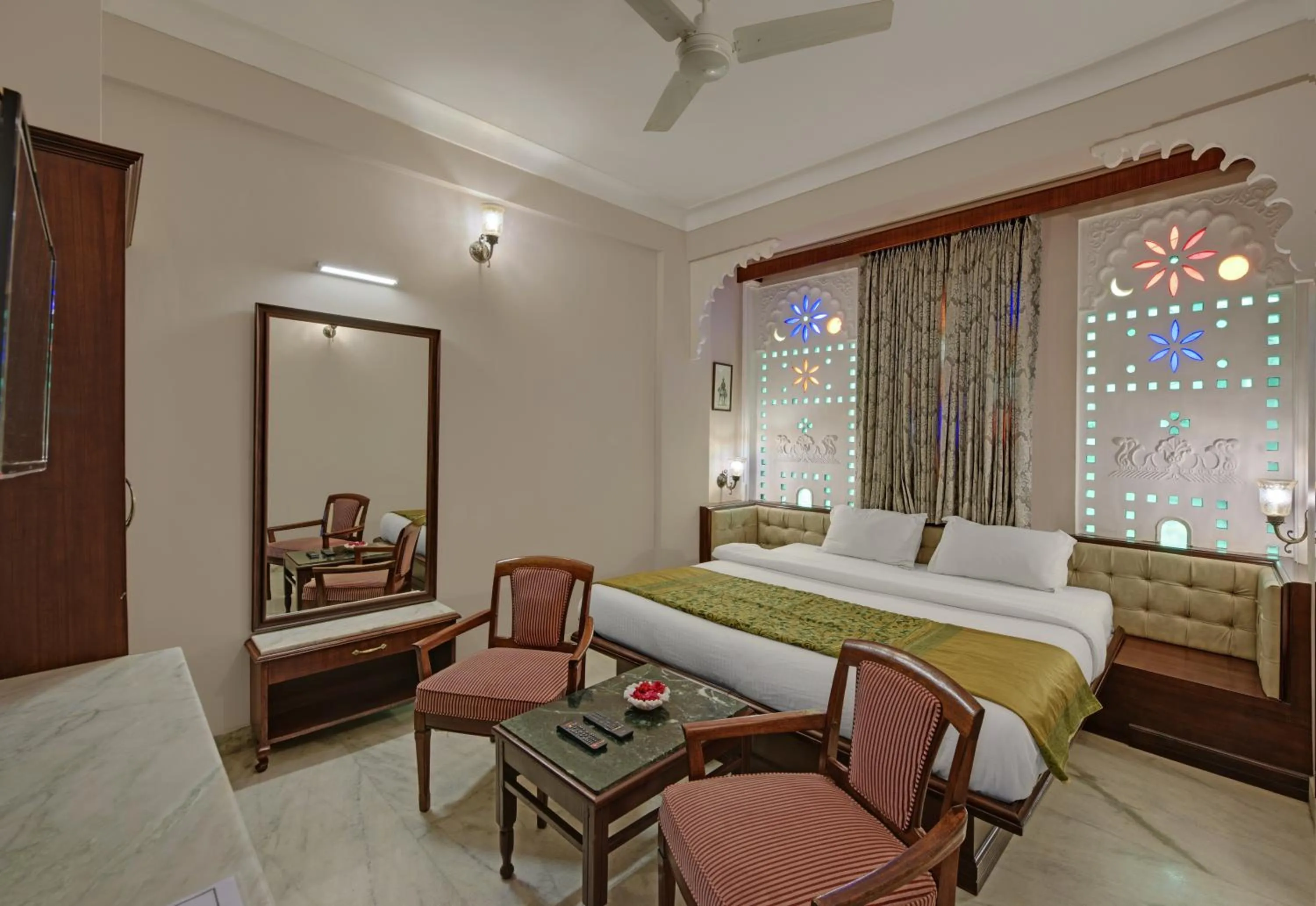 Bed in Hotel Raj Palace Udaipur