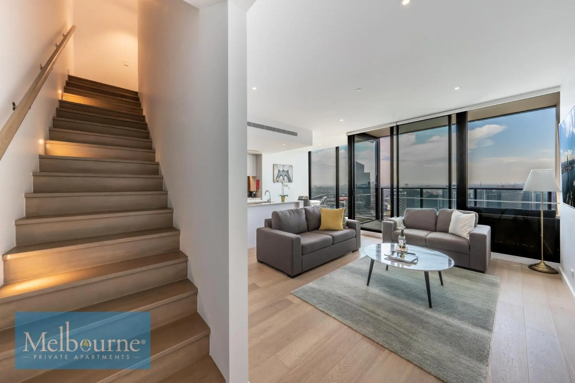 Living room in Melbourne Private Apartments - Collins Wharf Waterfront, Docklands