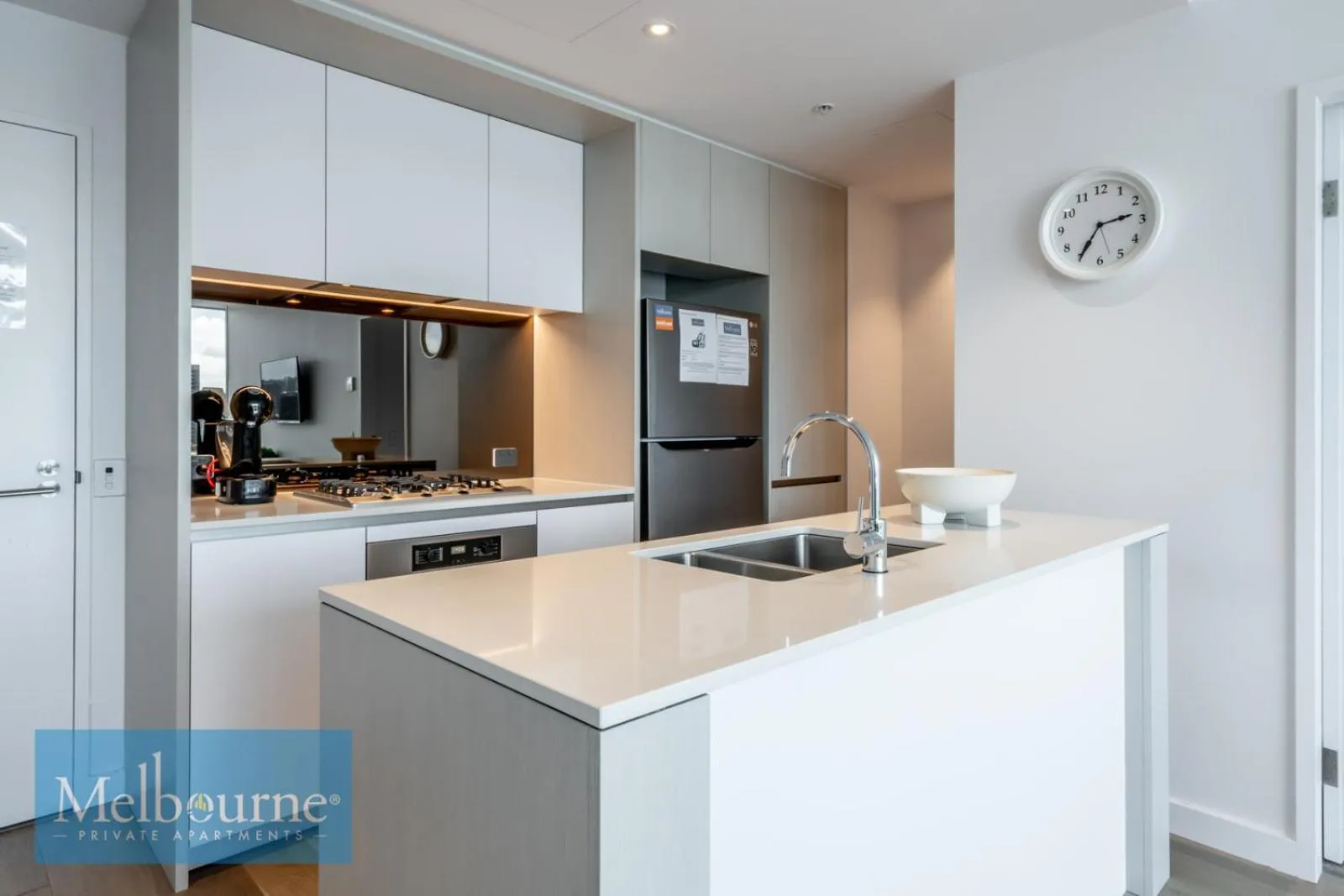 Kitchen or kitchenette in Melbourne Private Apartments - Collins Wharf Waterfront, Docklands