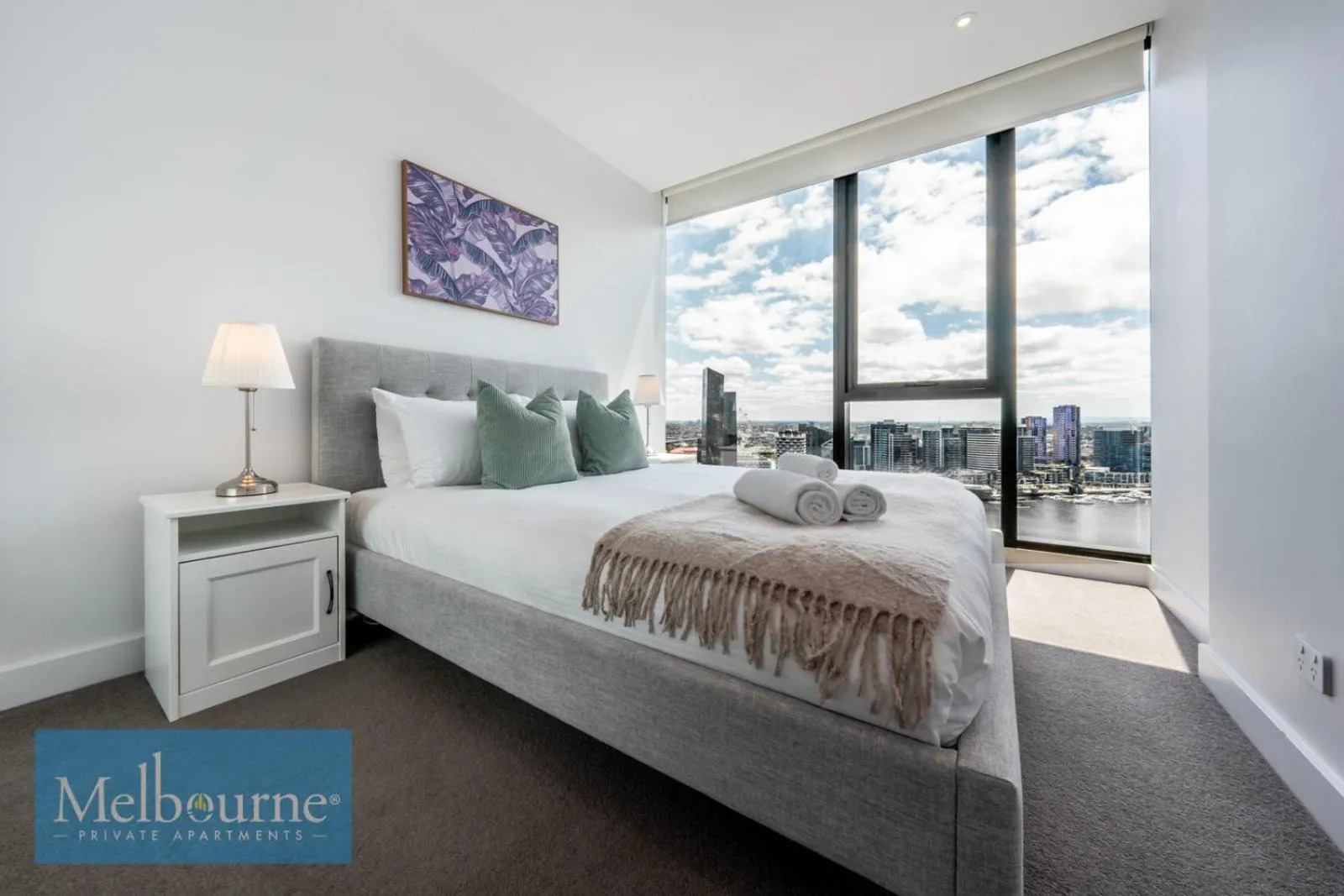 View (from property/room), Bed in Melbourne Private Apartments - Collins Wharf Waterfront, Docklands