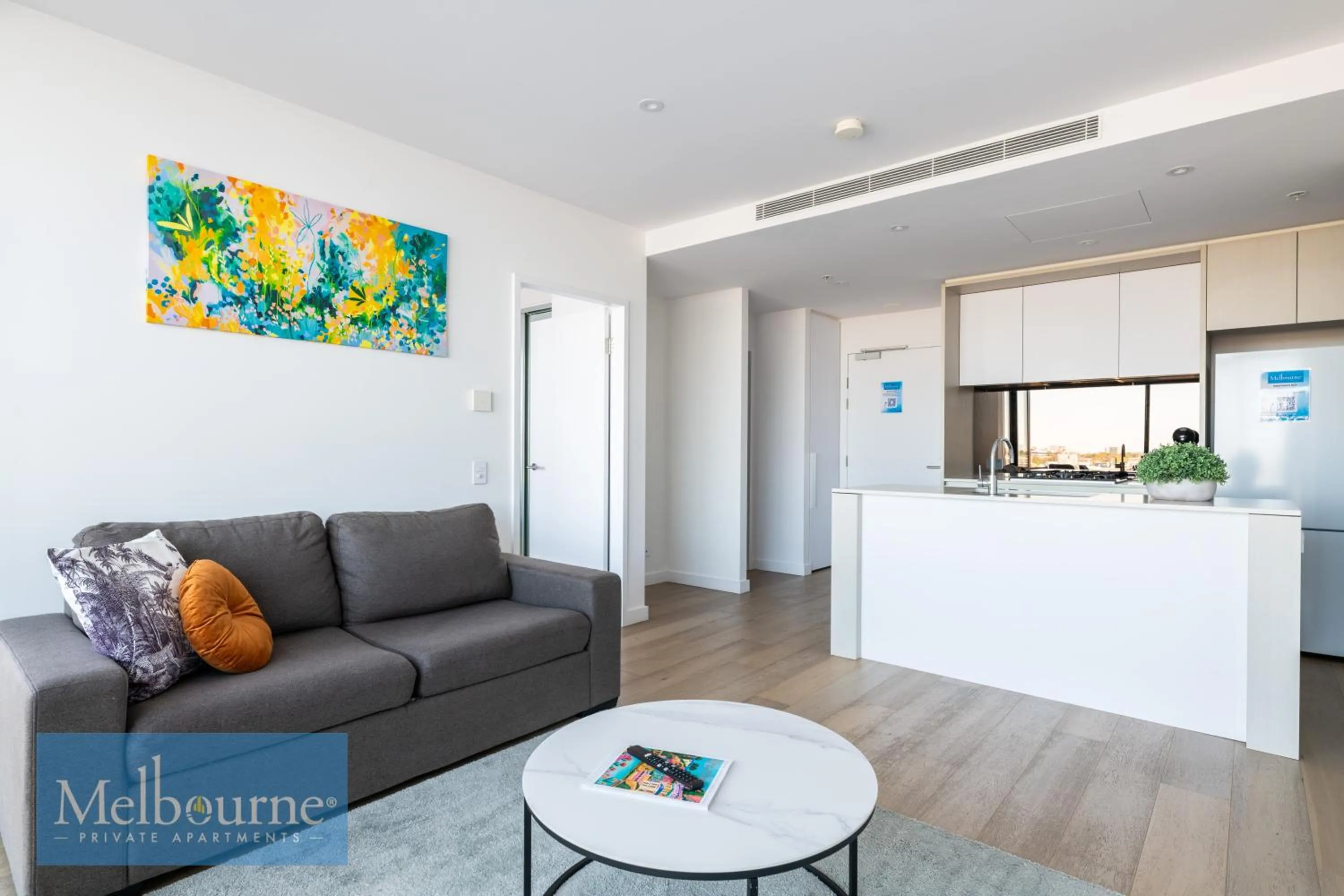 Living room in Melbourne Private Apartments - Collins Wharf Waterfront, Docklands