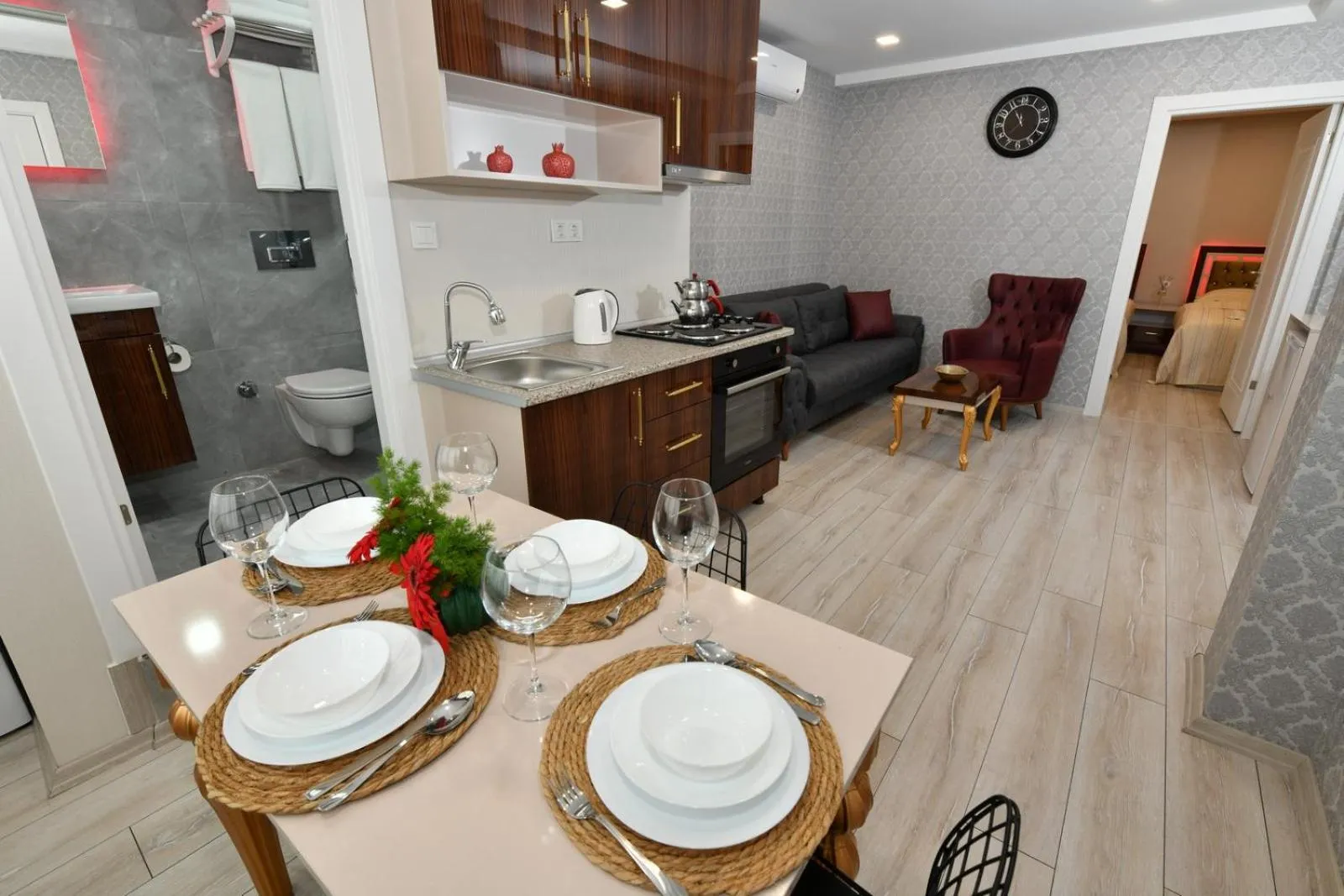 Kitchen or kitchenette in Sea Moon Hotel