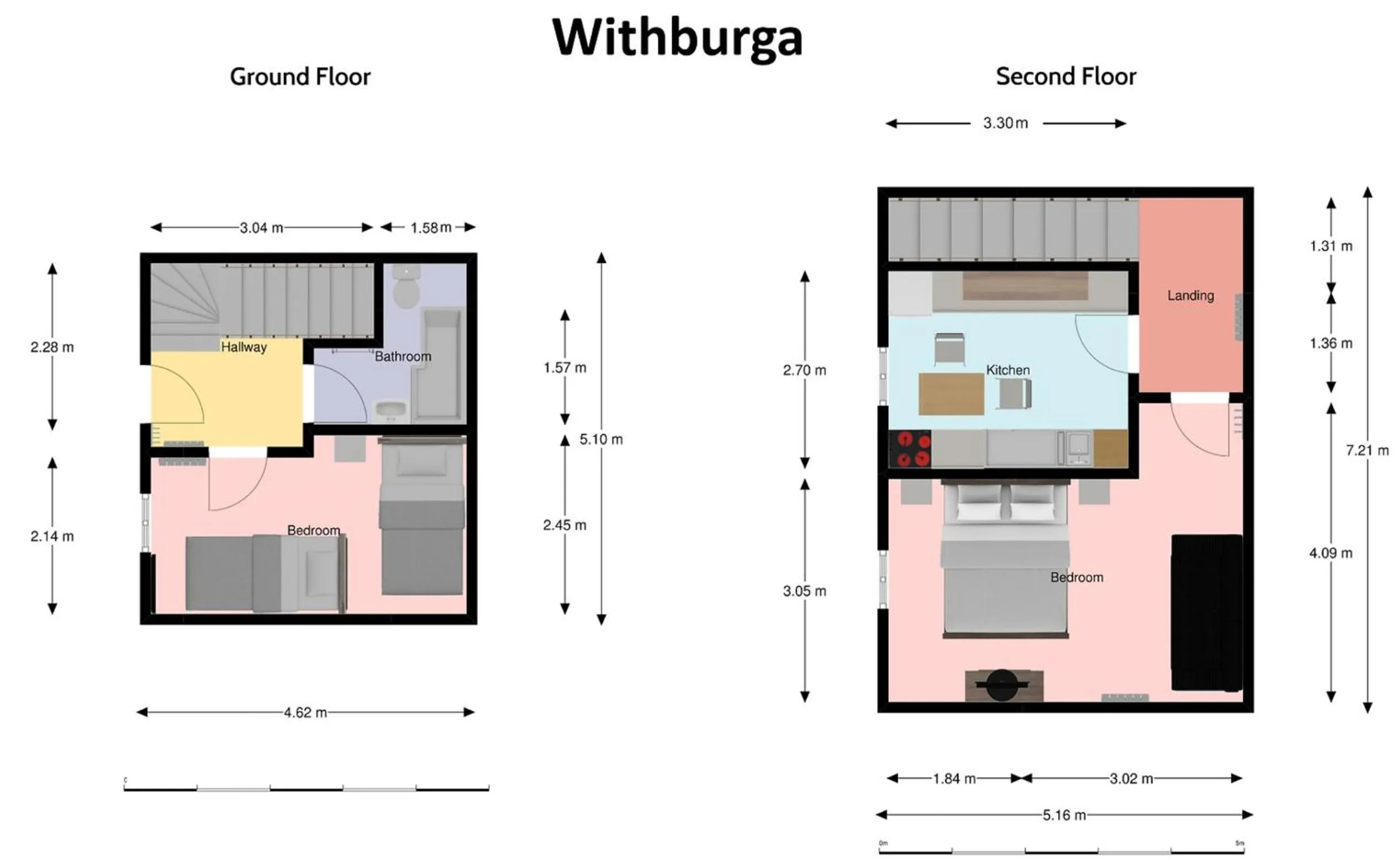 Floor plan in Glendower Guest Apartments