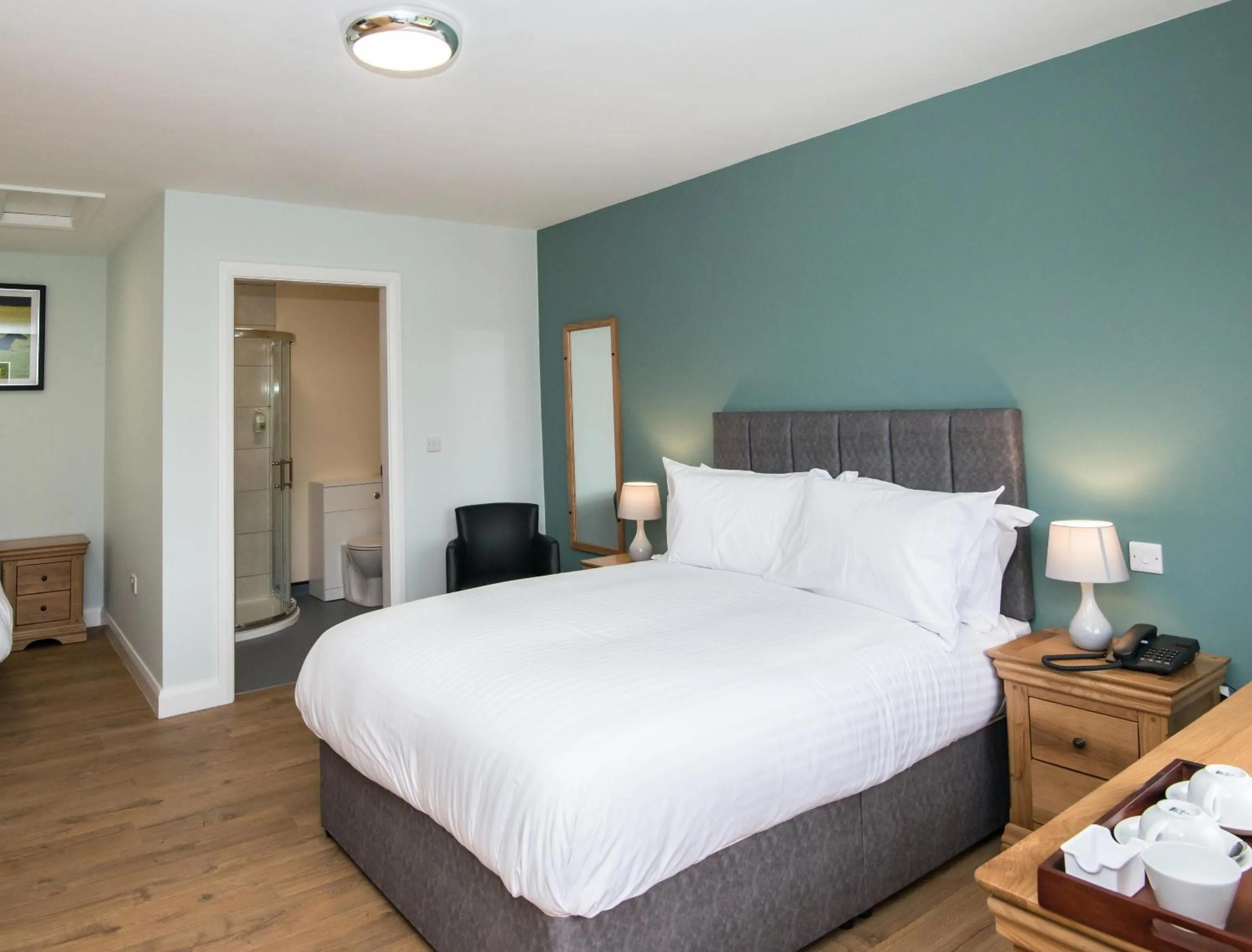 Bed in Standing Stones Lodge