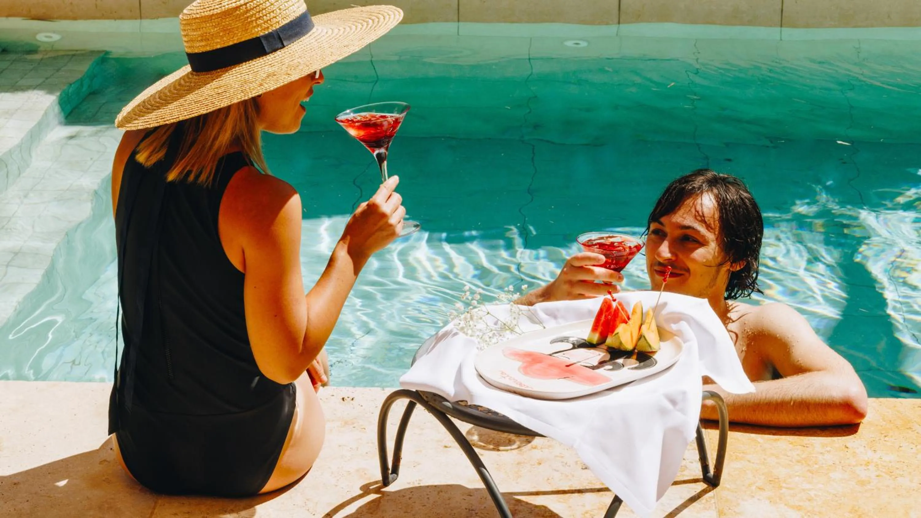 Pool view in Hôtel Liberata & Spa