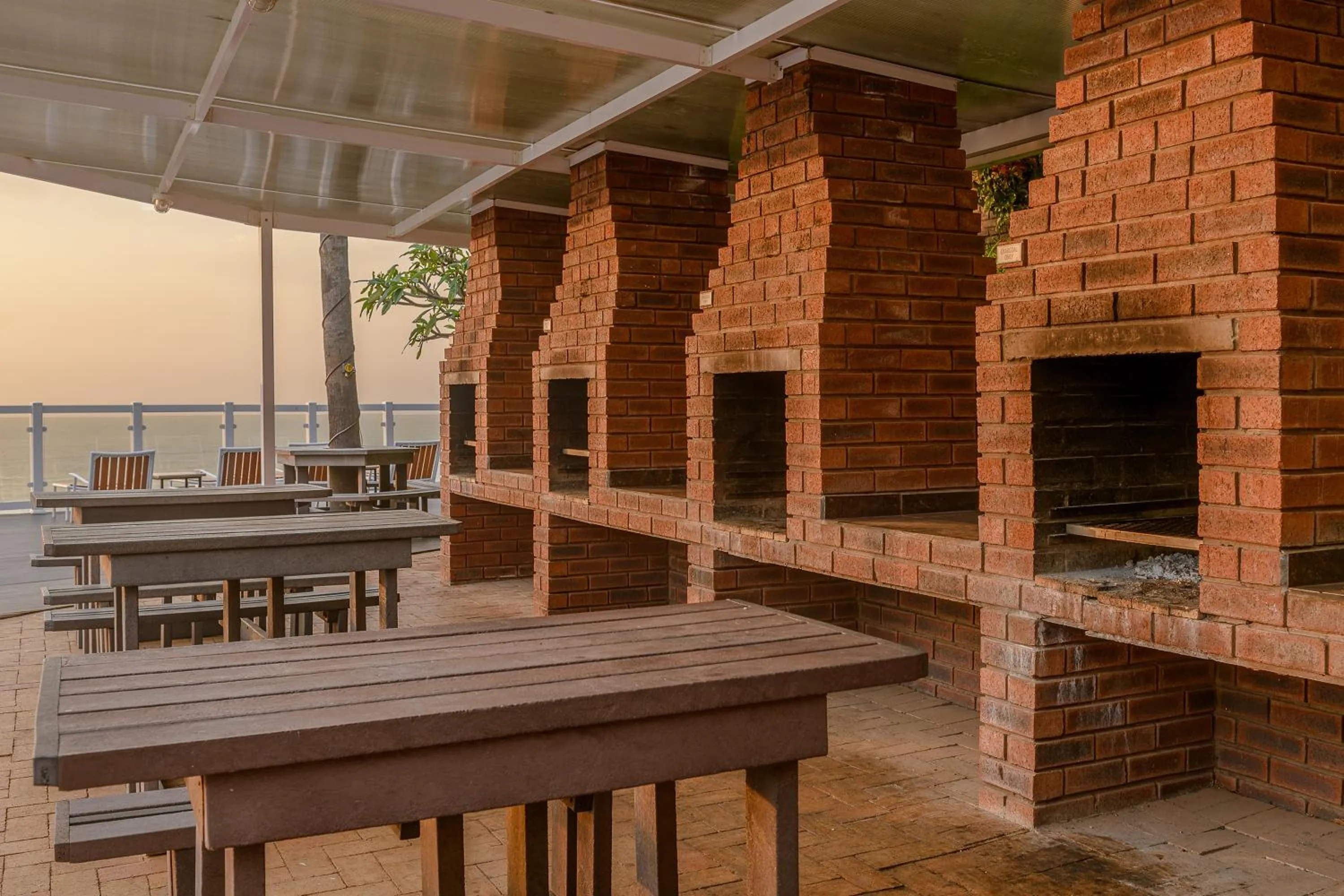 Communal kitchen in Illovo Beach Club