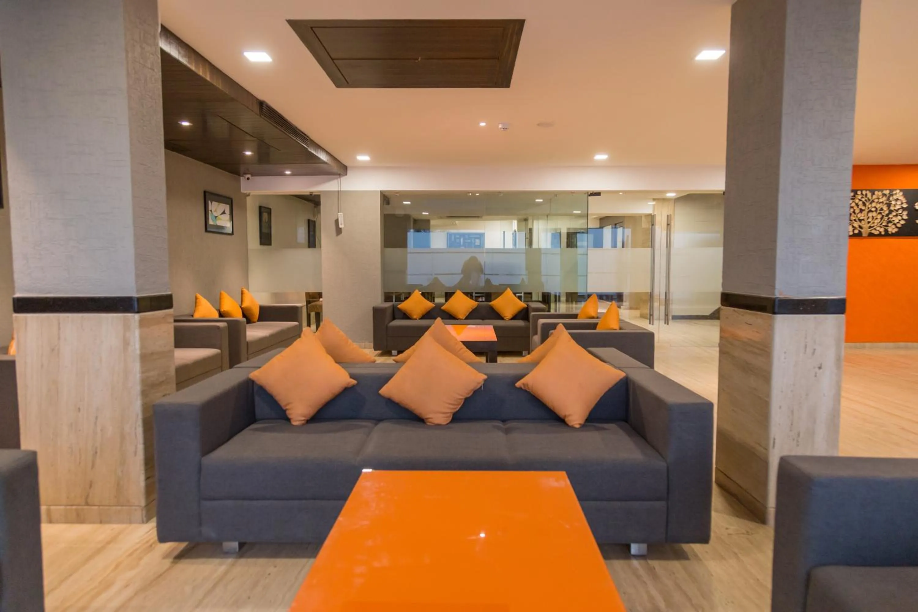 Seating area in Ginger Ahmedabad, Satellite