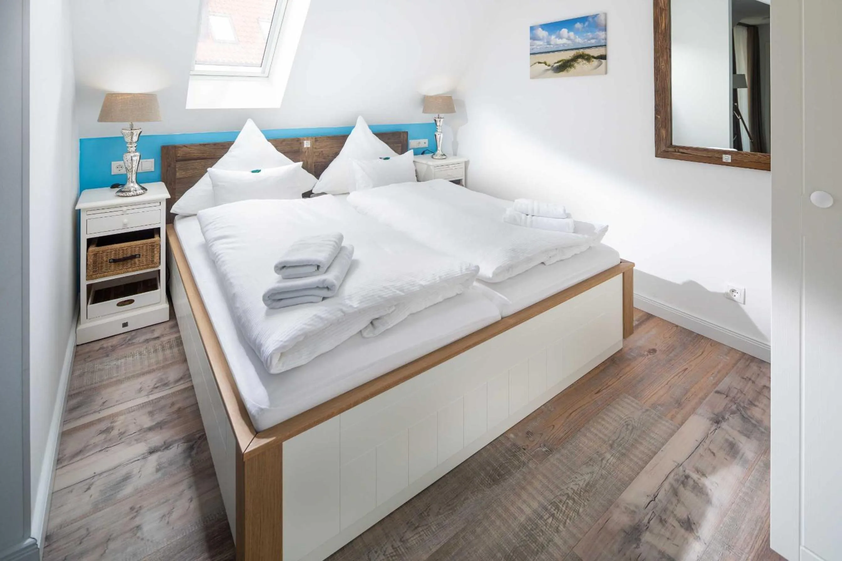 Bedroom, Bed in Heimathafen Juist