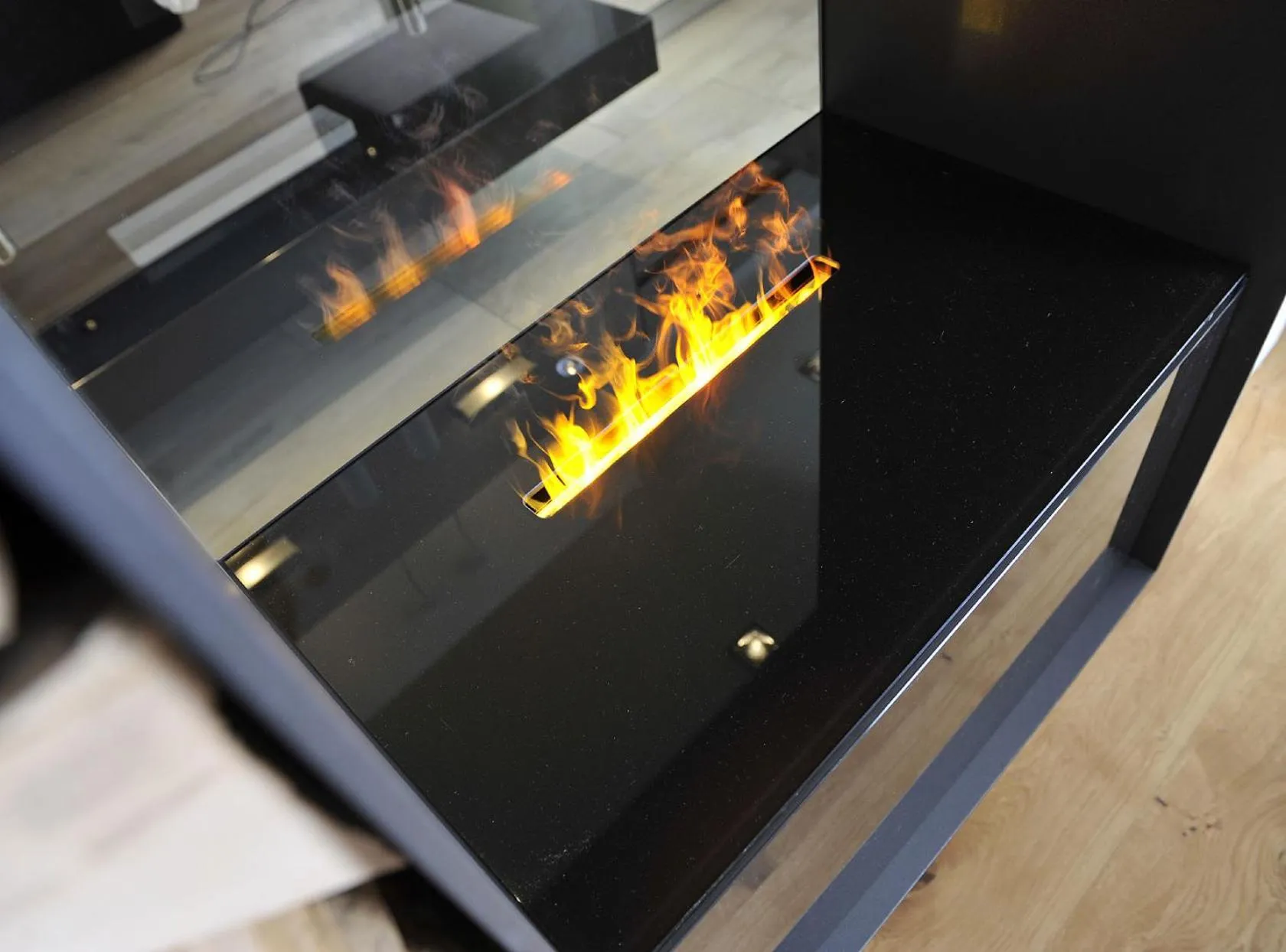 fireplace in Hotel Heinzler am See