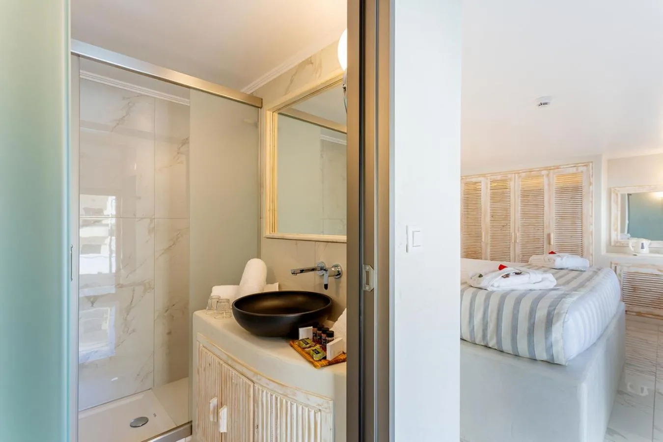 Bathroom, Bed in Rhodos Horizon City-Adults Only