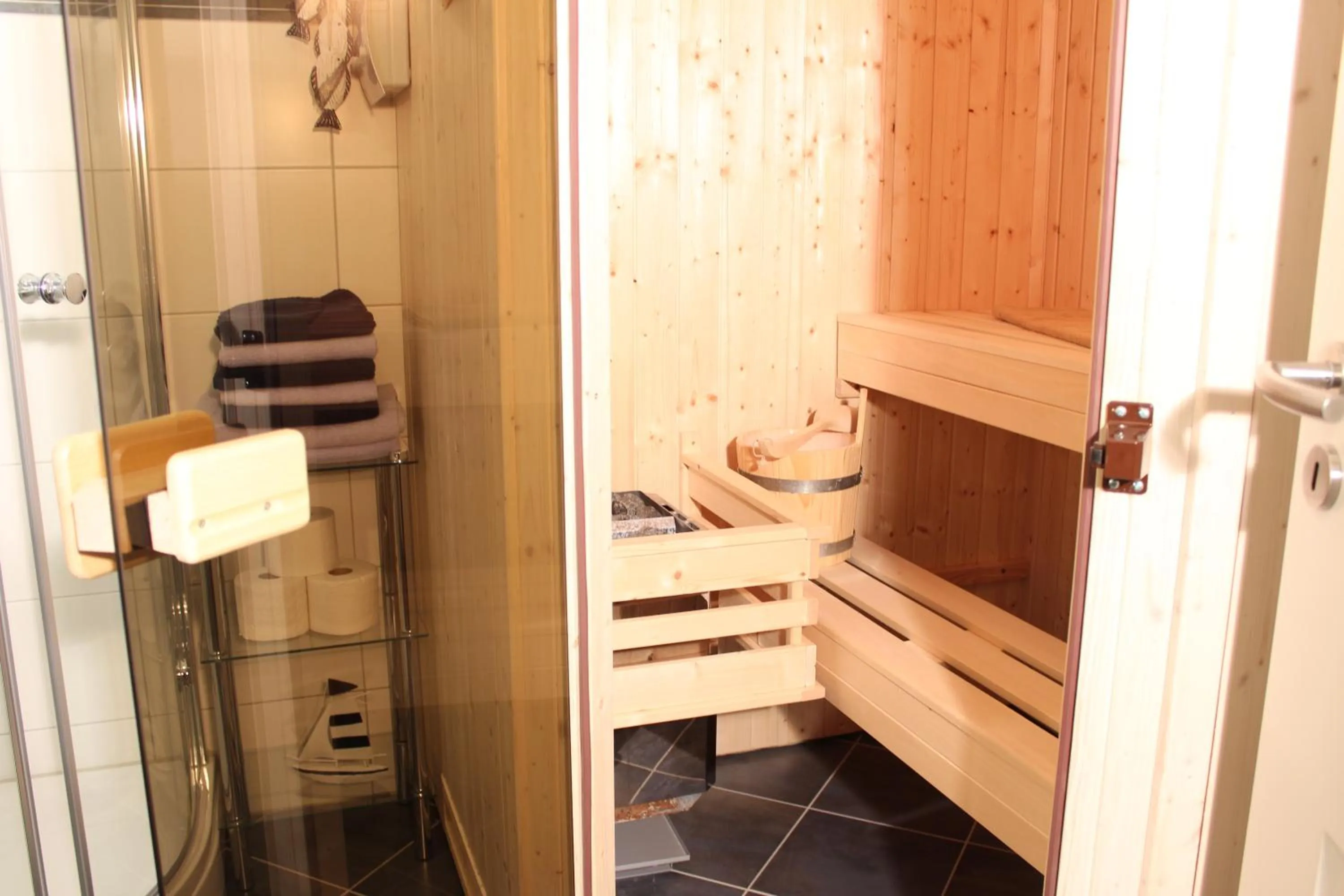 Sauna in Ferienwohnungen am Museumshof