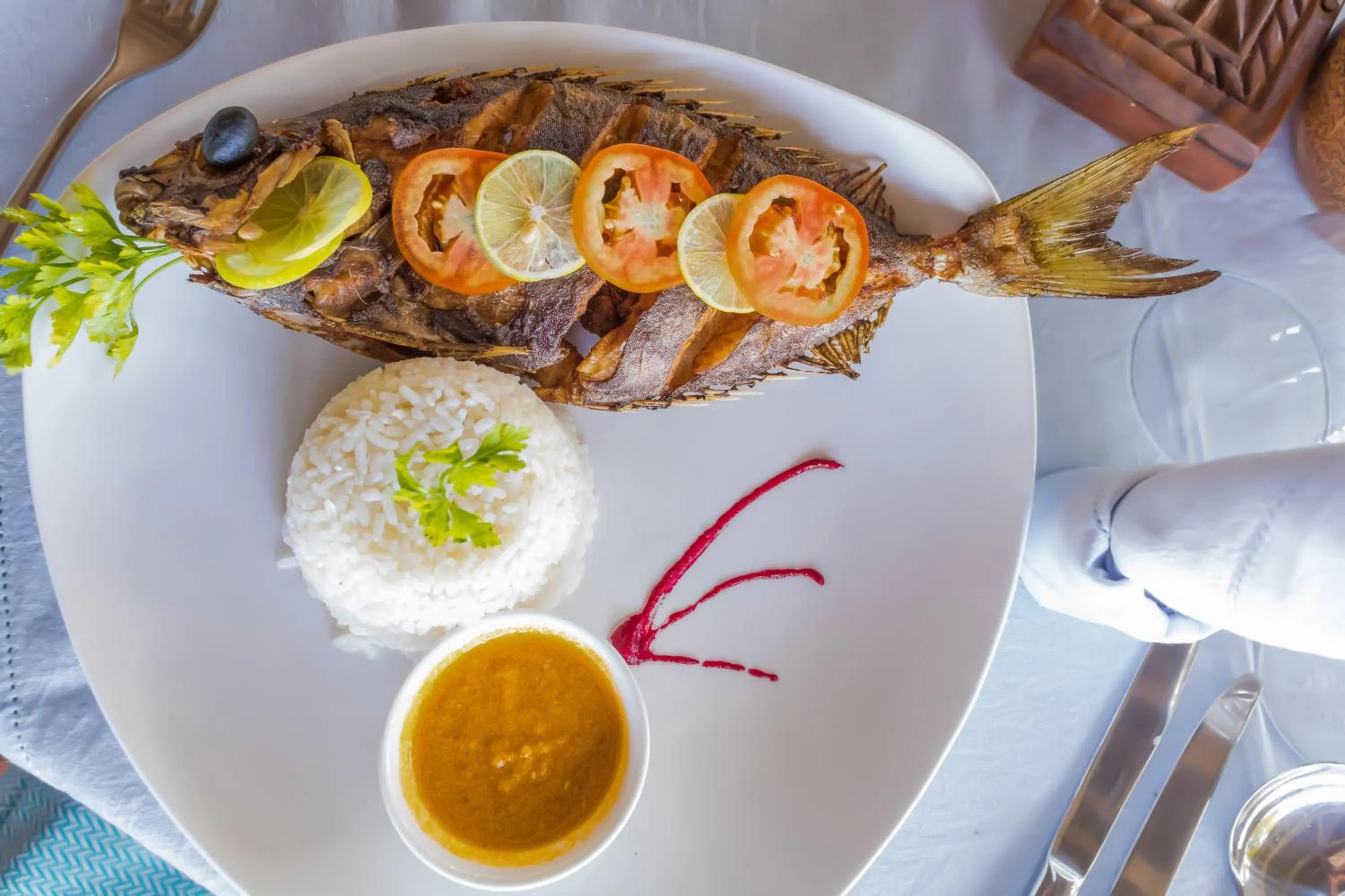 Food close-up in SeVi Boutique Hotel