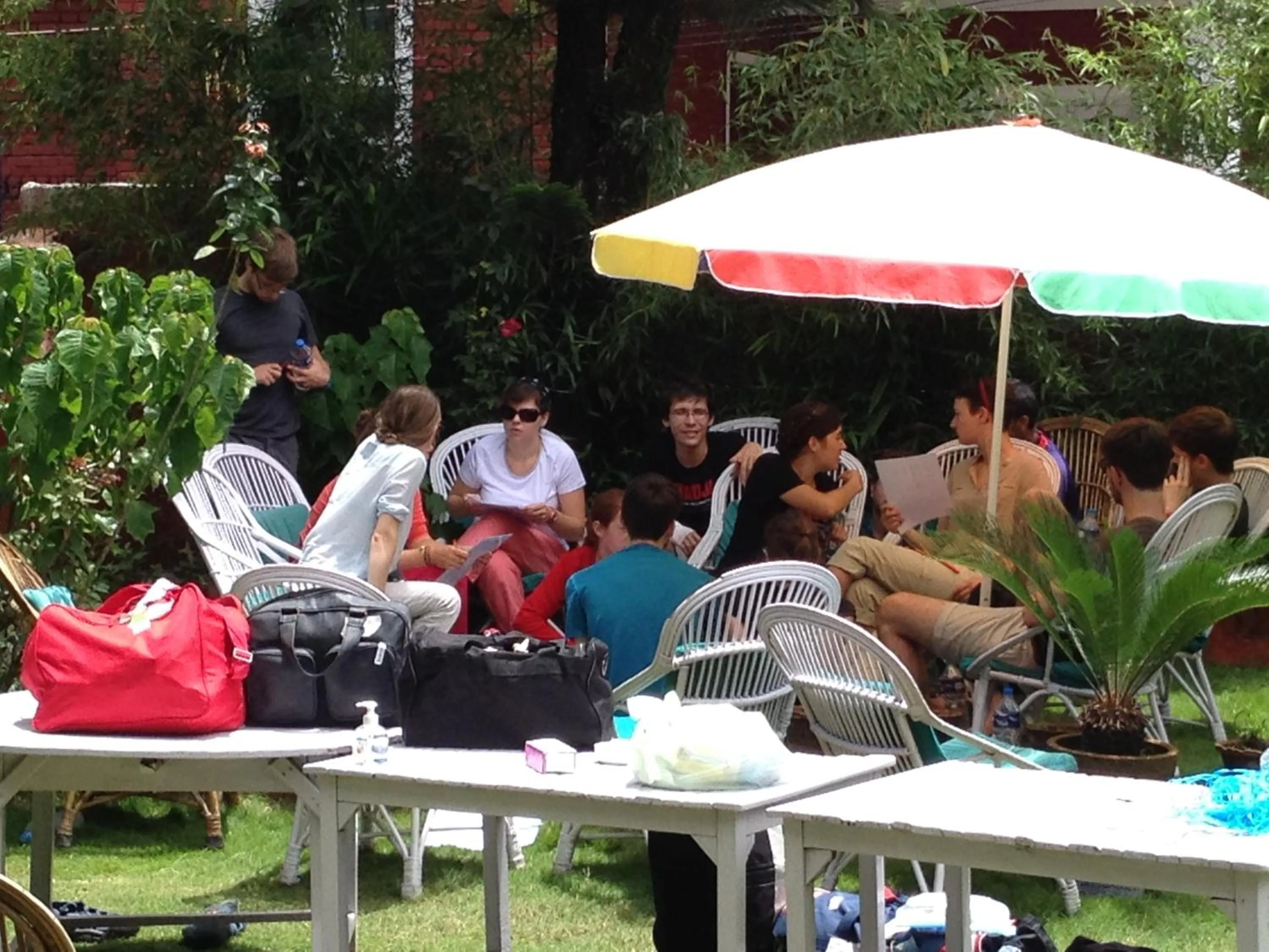 group of guests in New Pokhara Lodge - Pokhara Lakeside