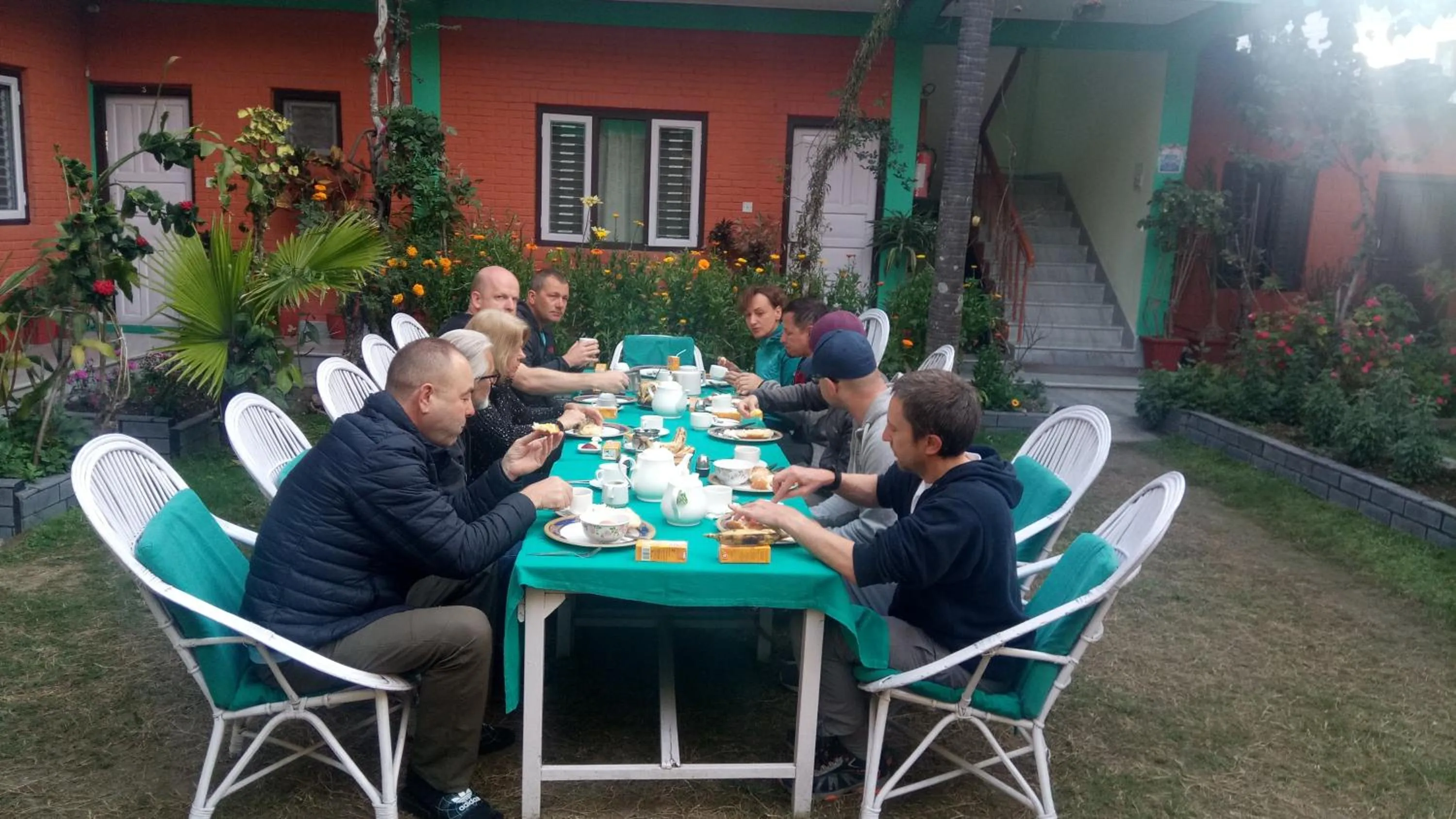 Patio in New Pokhara Lodge - Pokhara Lakeside