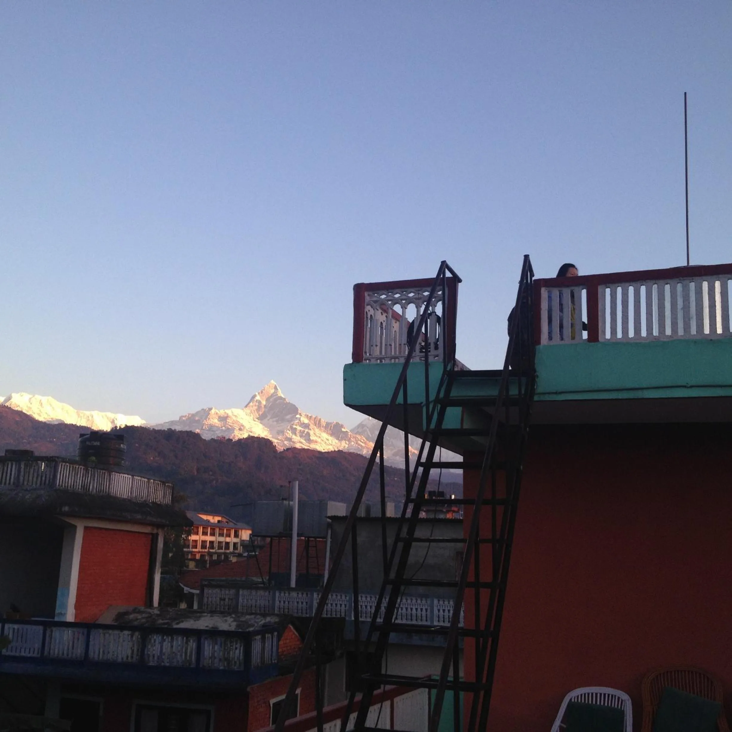 Balcony/Terrace in New Pokhara Lodge - Pokhara Lakeside