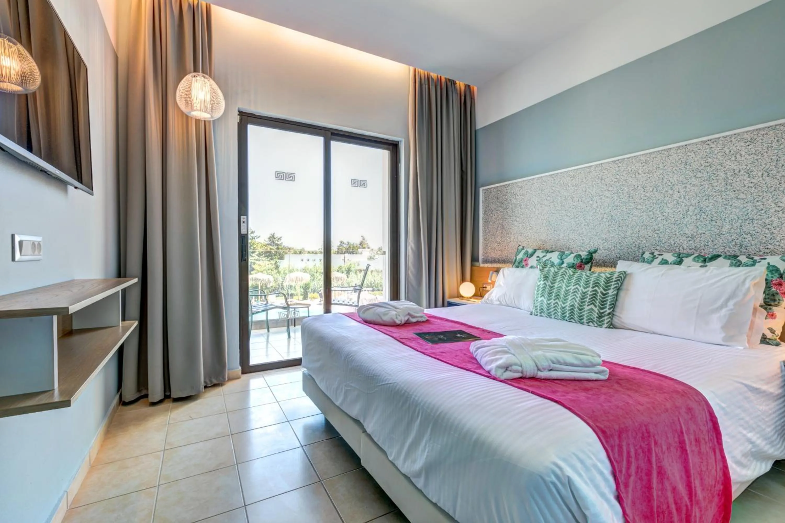 Photo of the whole room, Bed in Lindos Breeze Beach Hotel