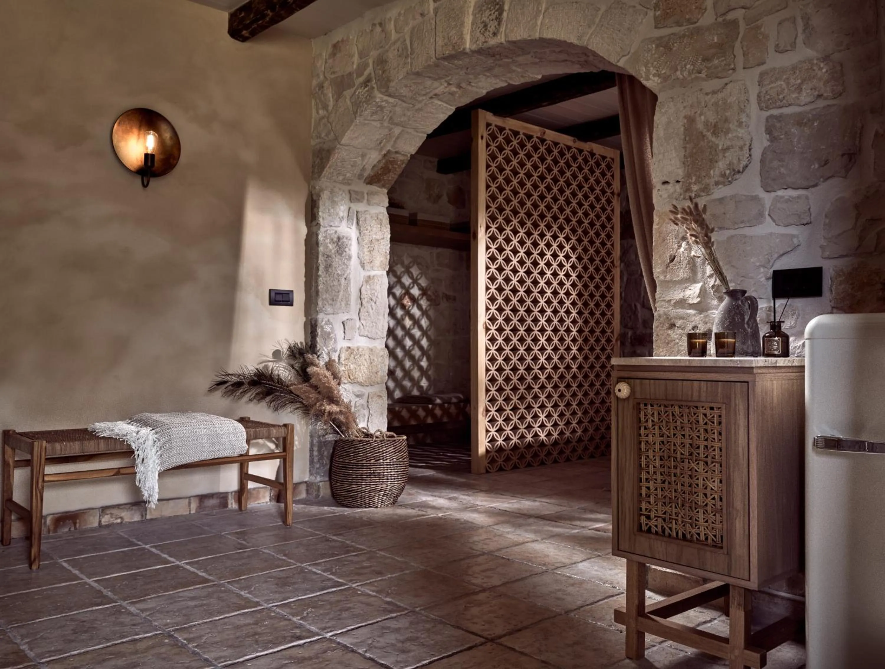 Seating area in Leeda's Village