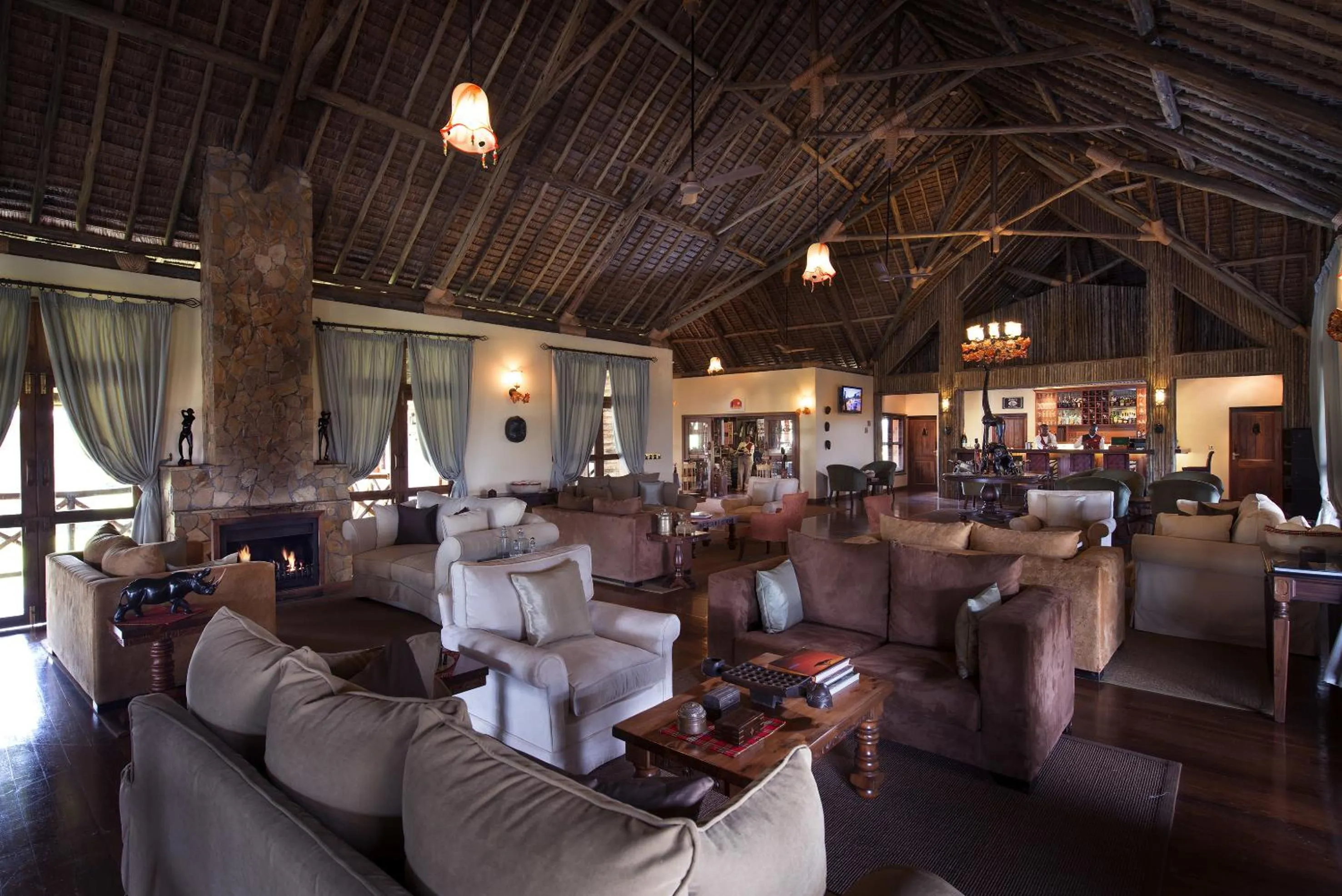 Communal lounge/ TV room in Neptune Ngorongoro Luxury Lodge - All Inclusive
