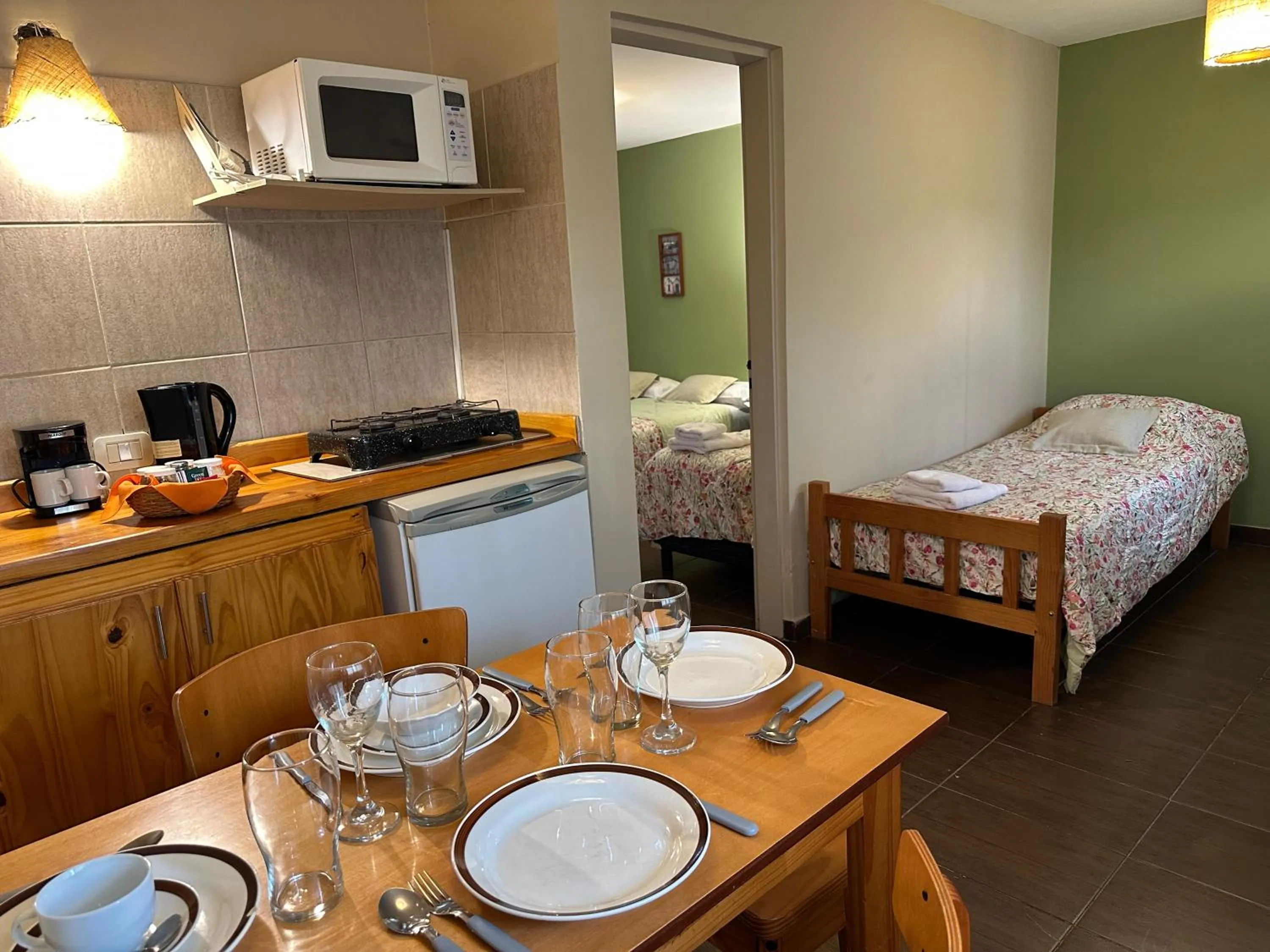 Bed in Paraiso Patagónico Bungalows and Aparts