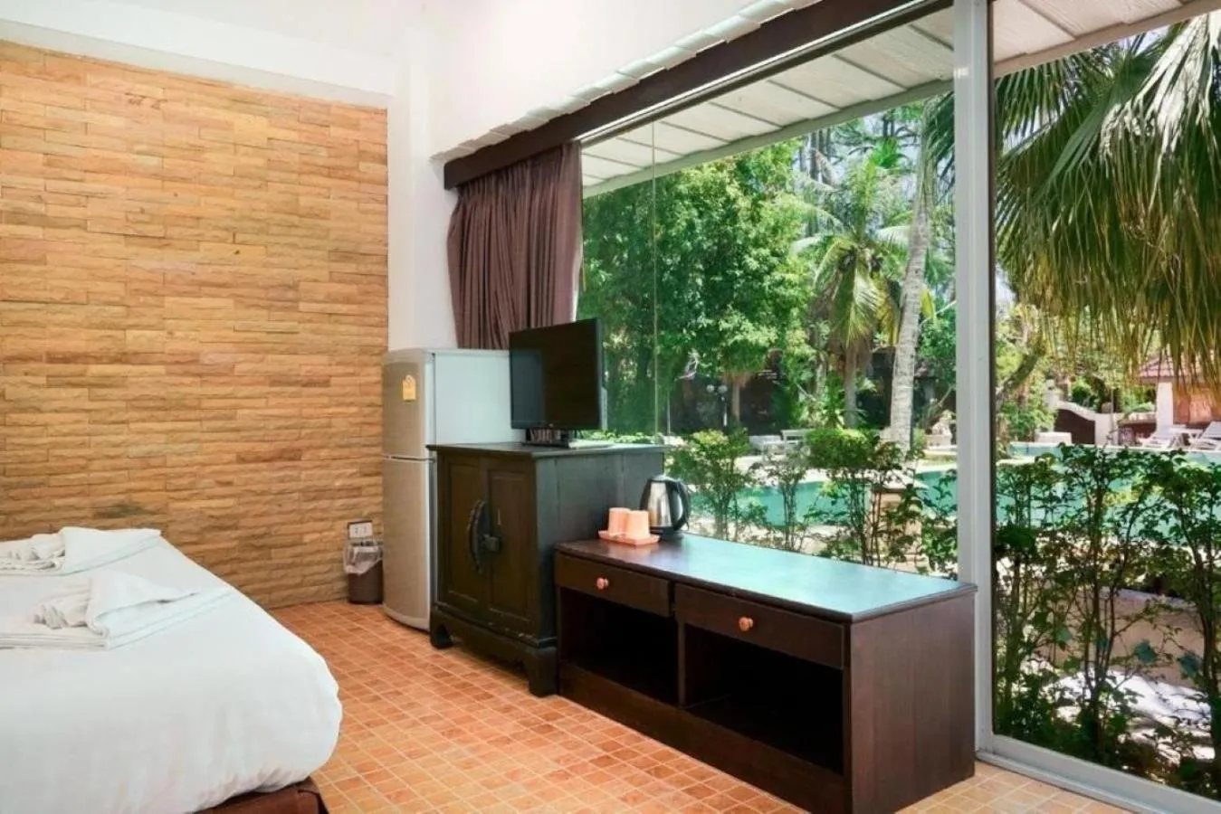 View (from property/room), Bed in Garden Home Kata