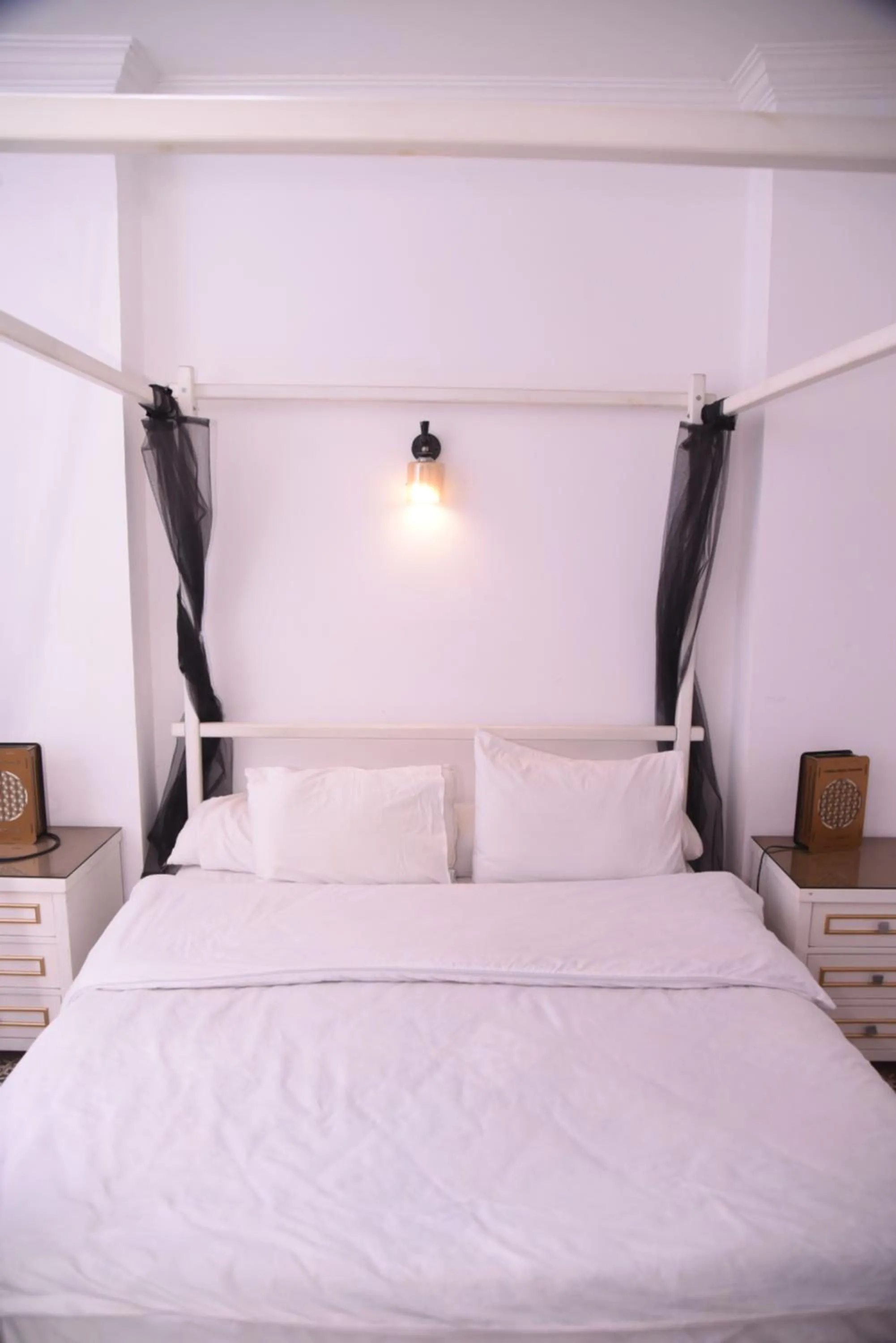 Bed in Arabian Nights Pyramids Guesthouse