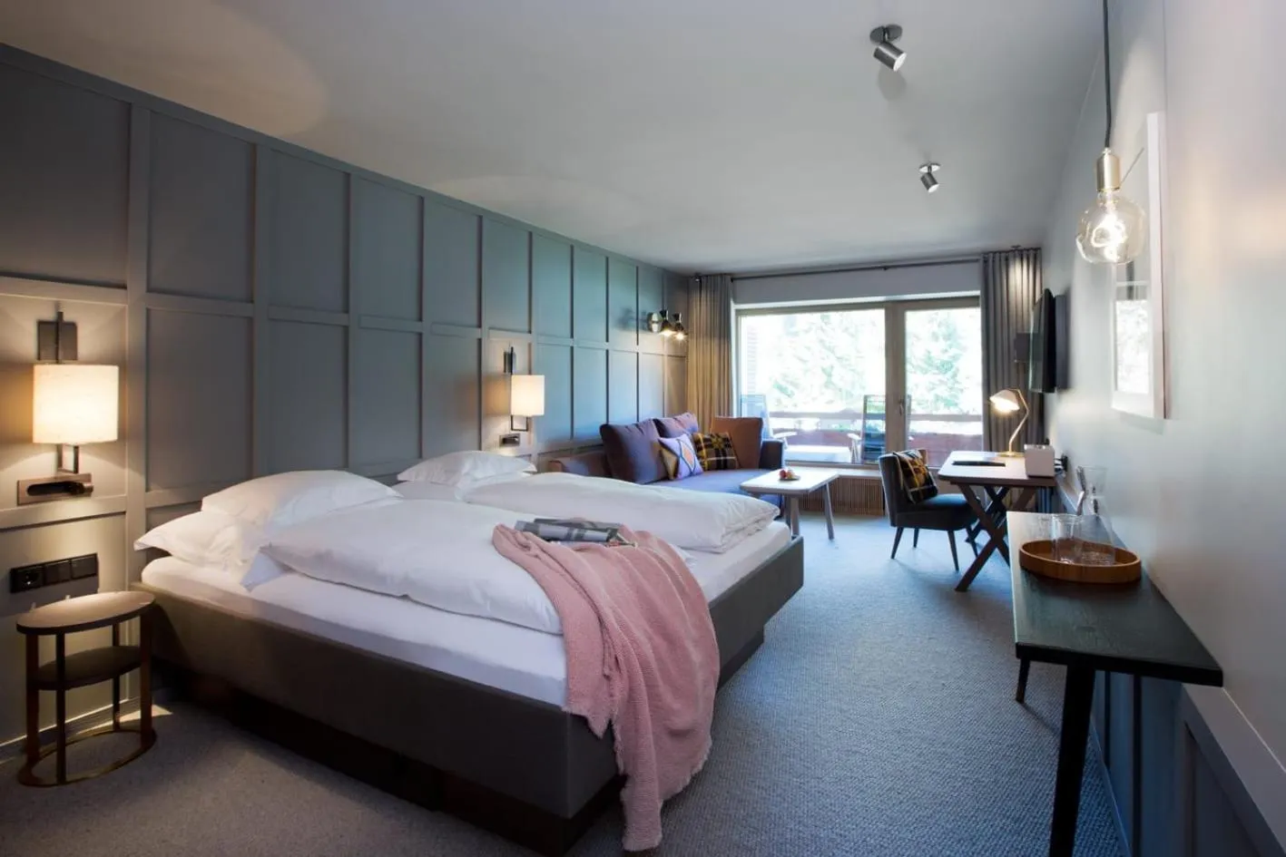 Bed in Hotel Berghof