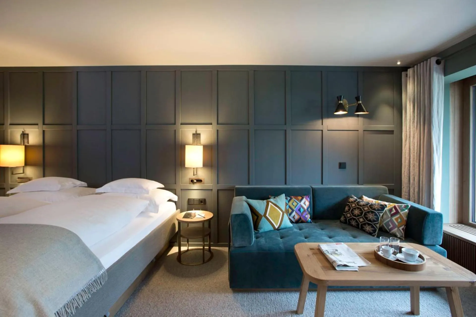 Bed in Hotel Berghof