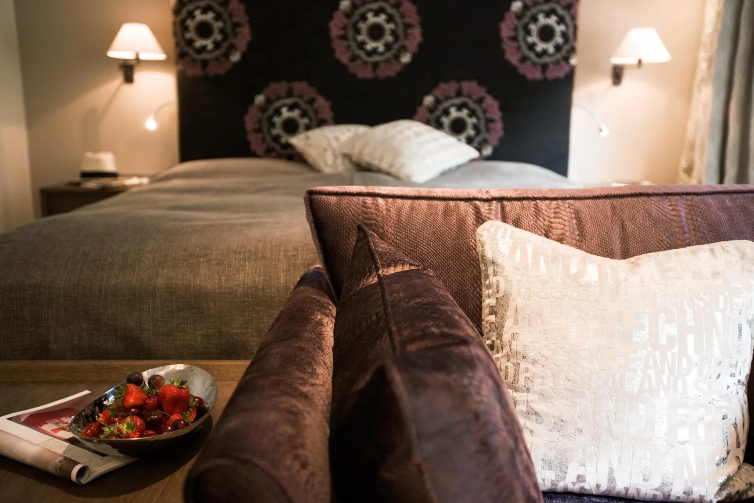 Bed in Hotel Berghof