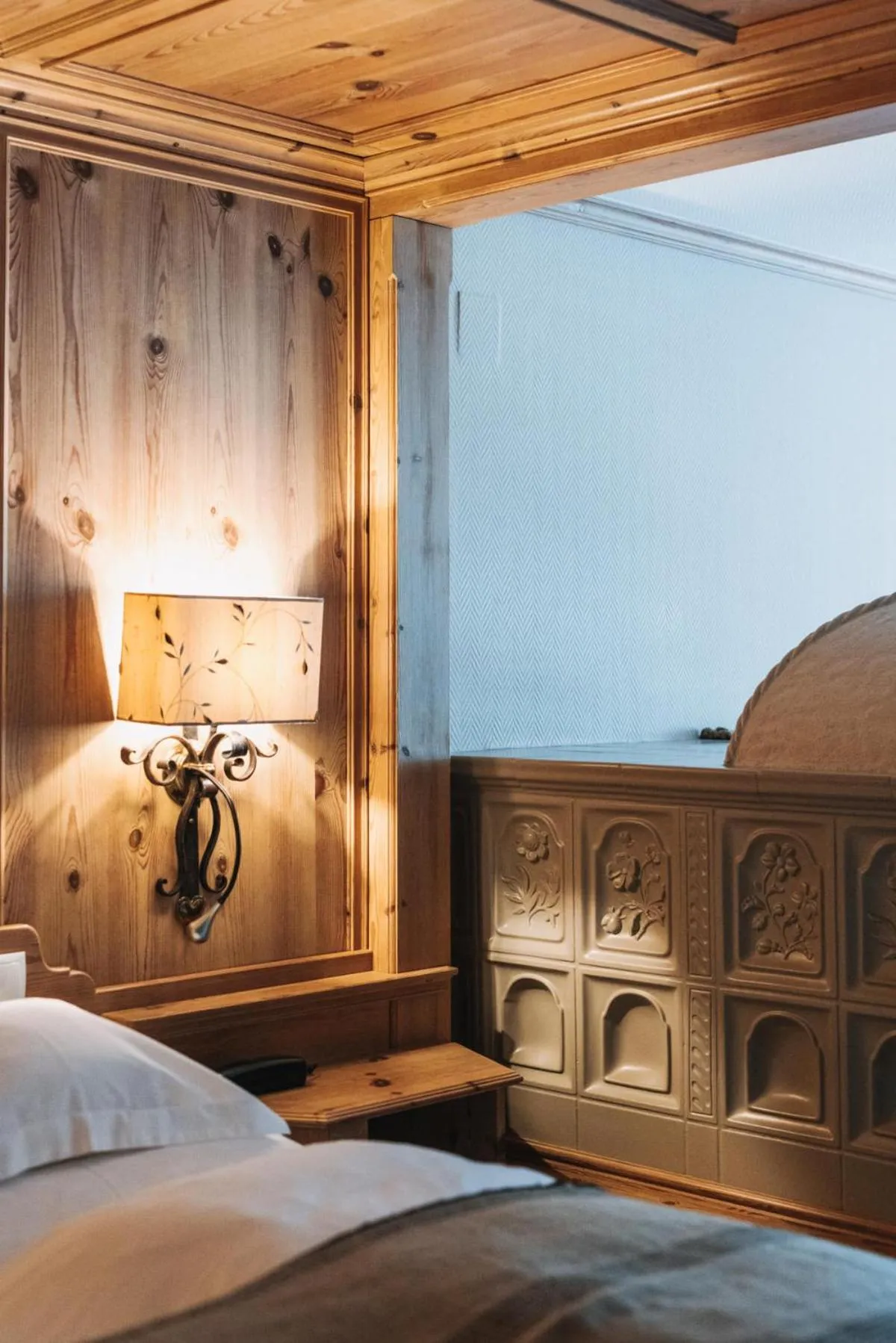Decorative detail, Bed in Hotel Berghof