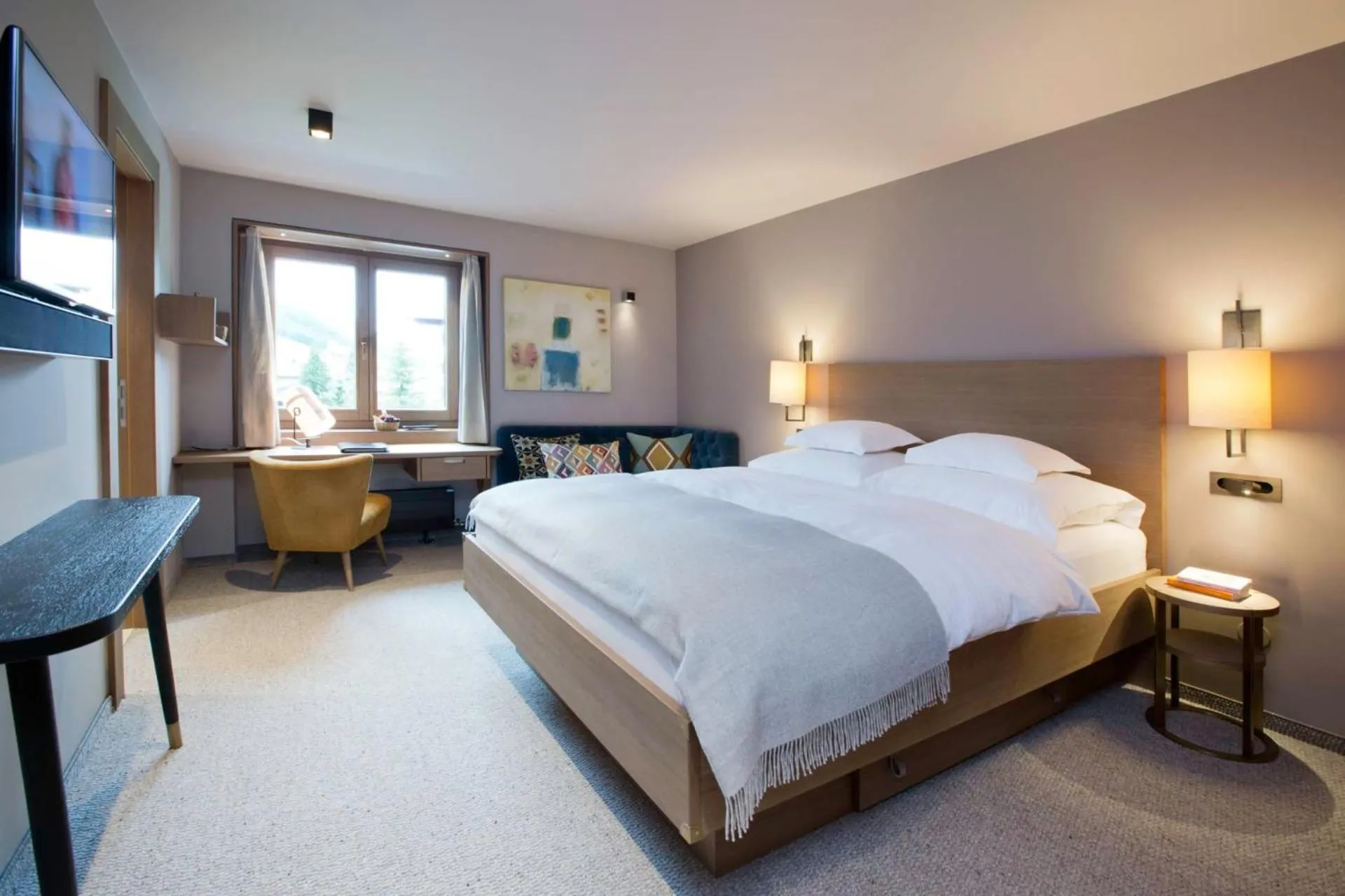 Bed in Hotel Berghof