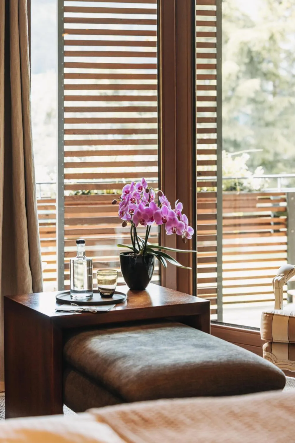 Decorative detail, Bed in Hotel Berghof