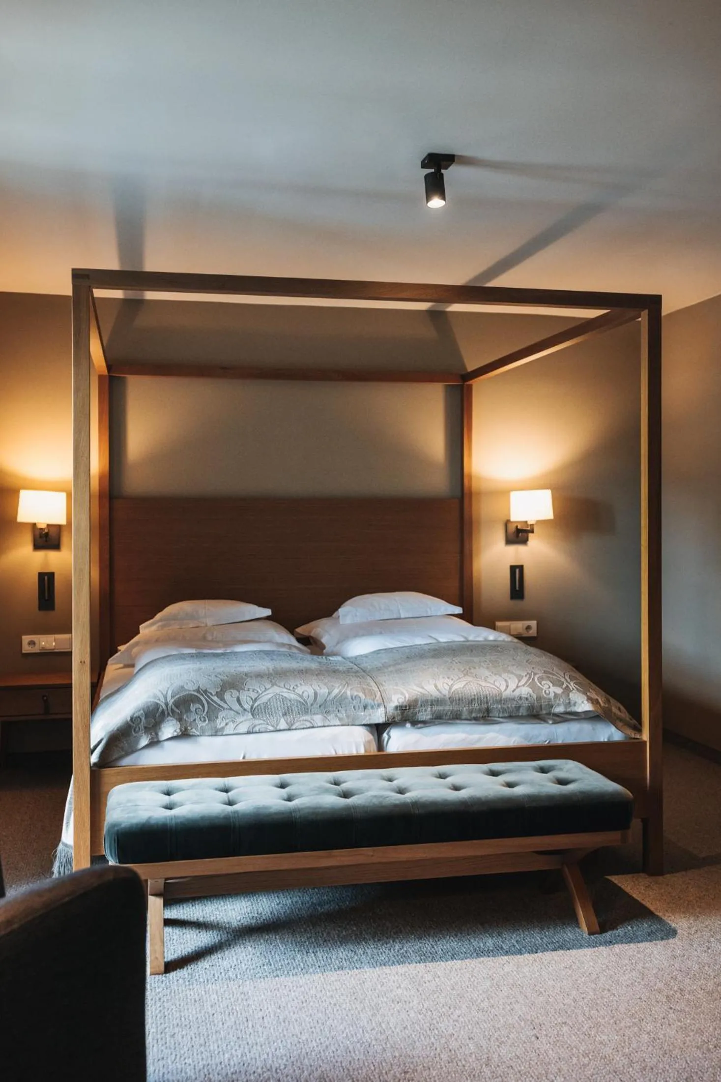 Bed in Hotel Berghof