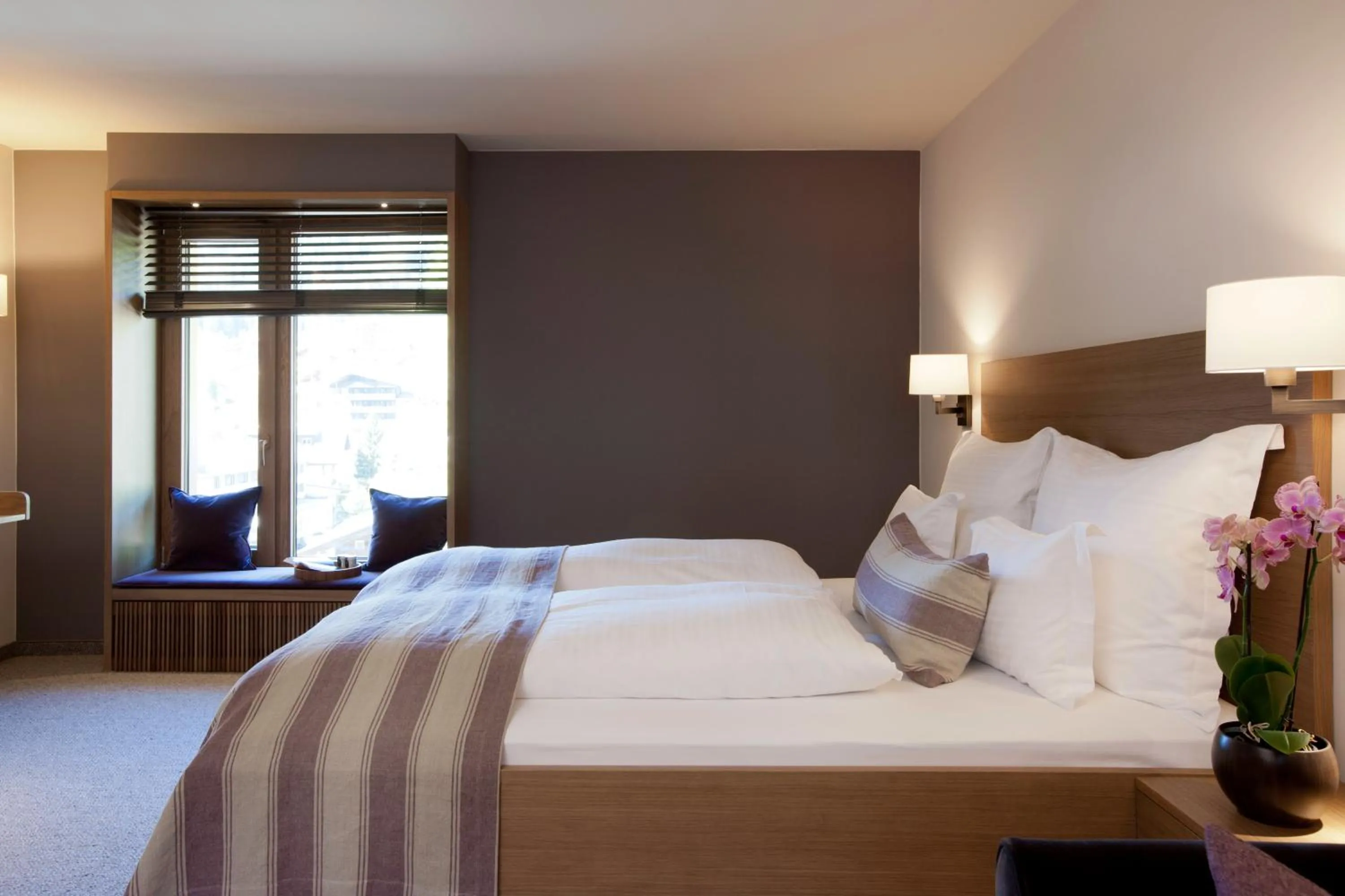 Bed in Hotel Berghof