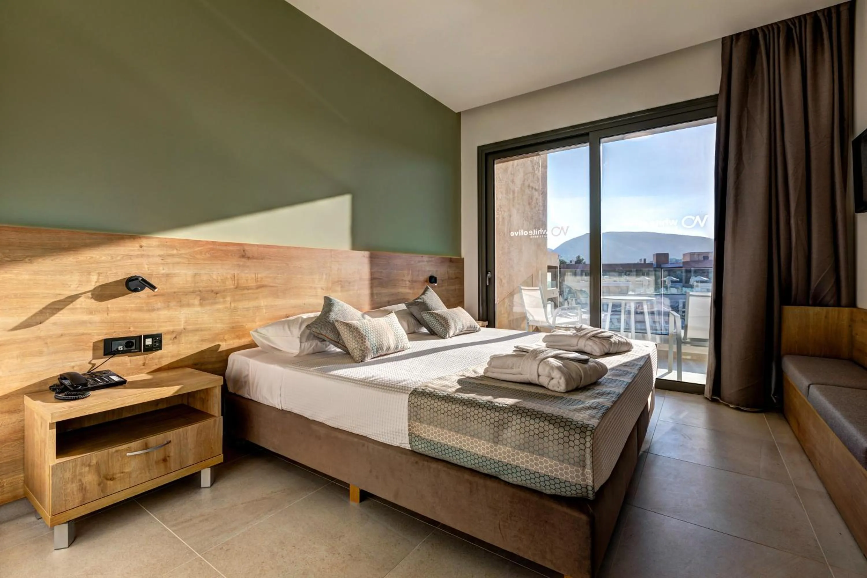 Bed in White Olive Elite Laganas