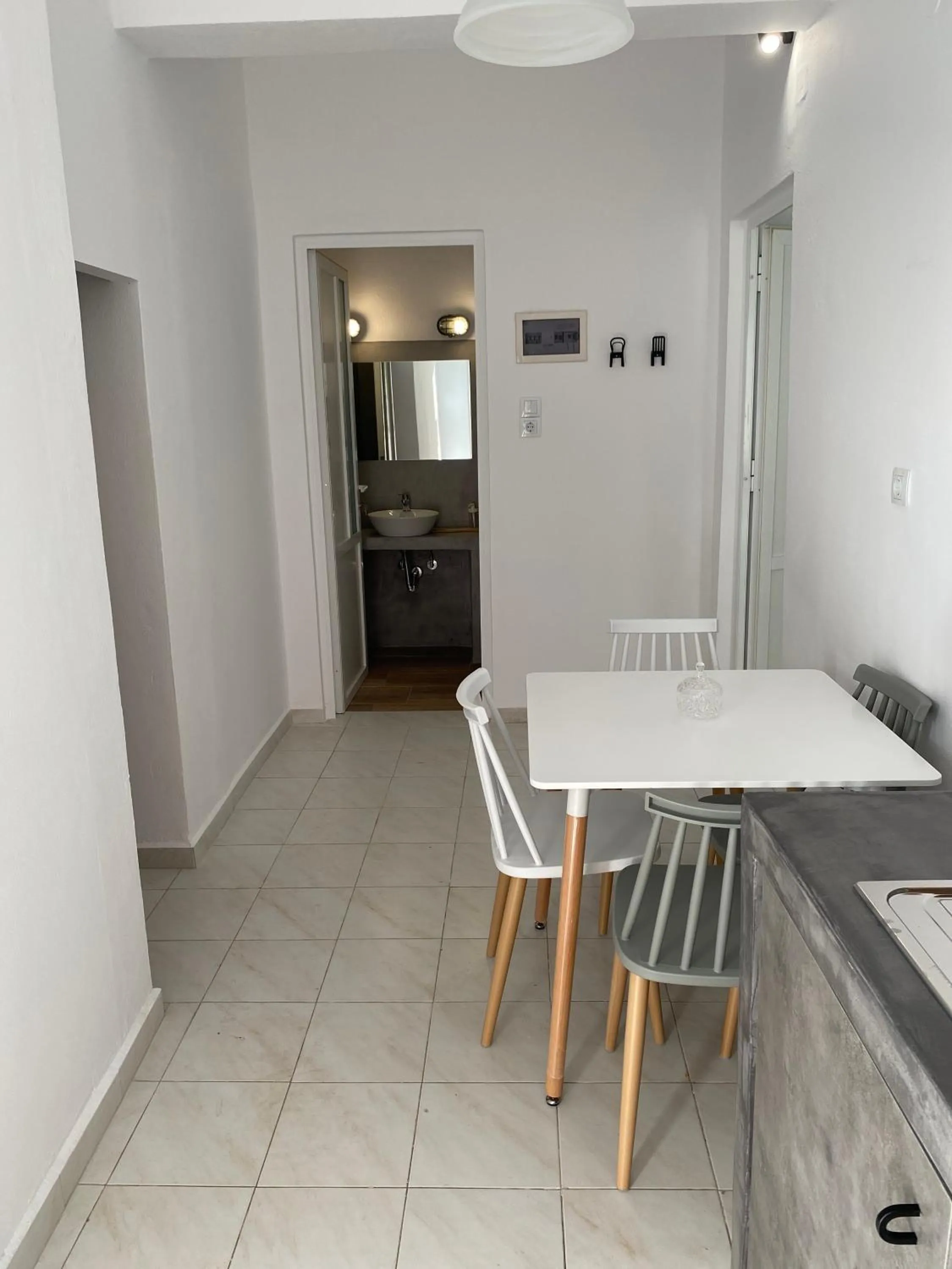 Kitchen or kitchenette in Galini Rooms & Apartments