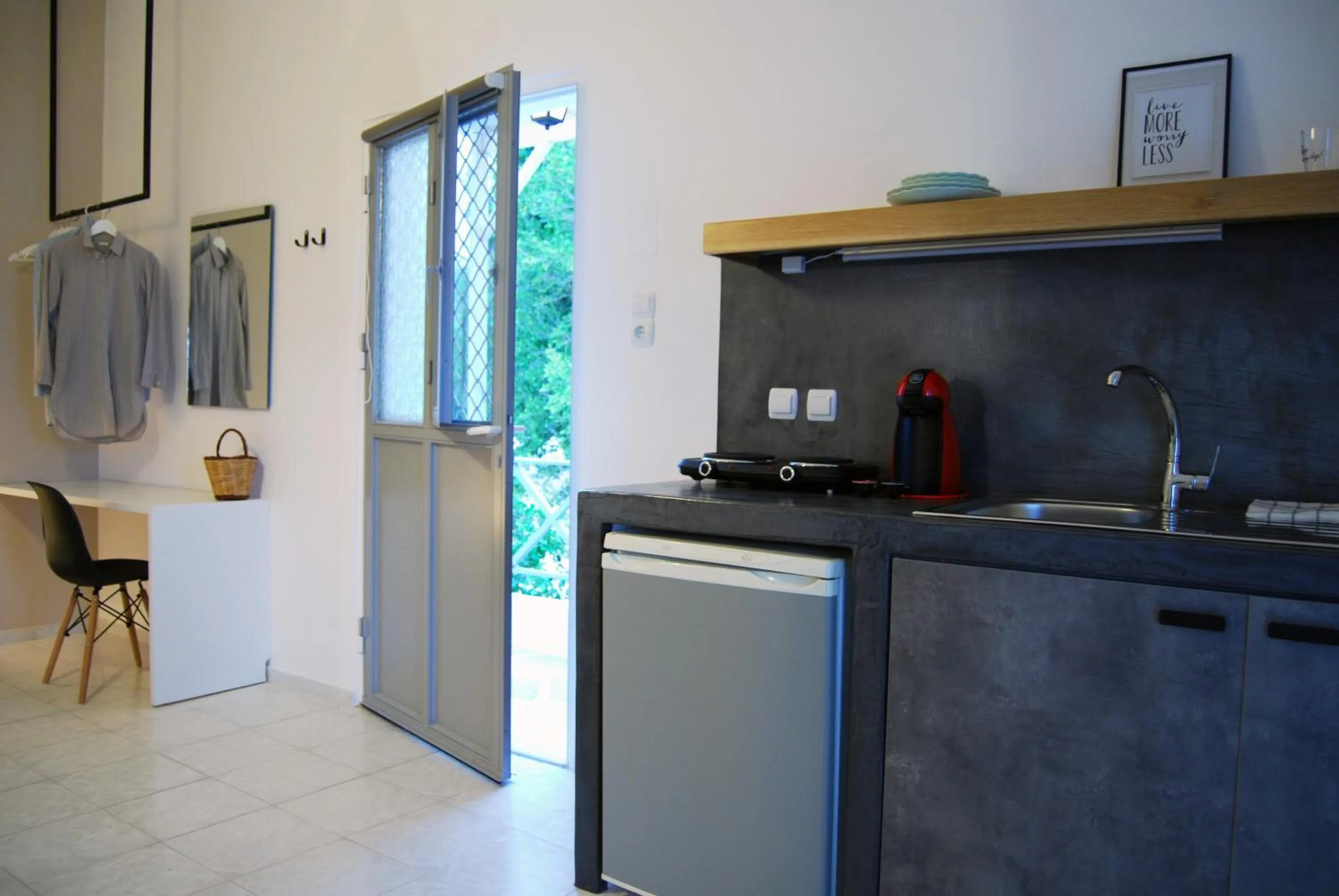 Kitchen or kitchenette in Galini Rooms & Apartments