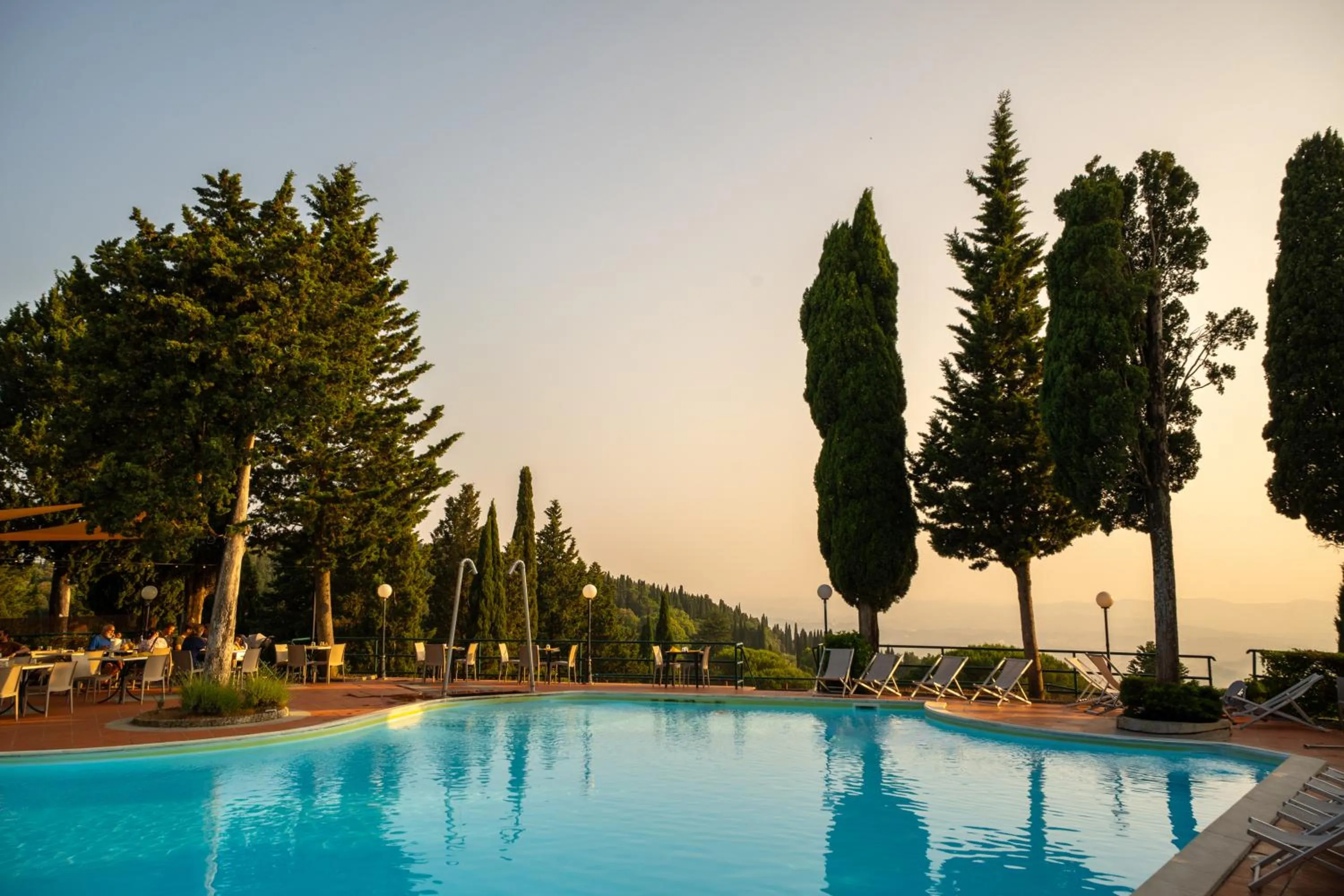 Pool view in Camping Village Panoramico Fiesole