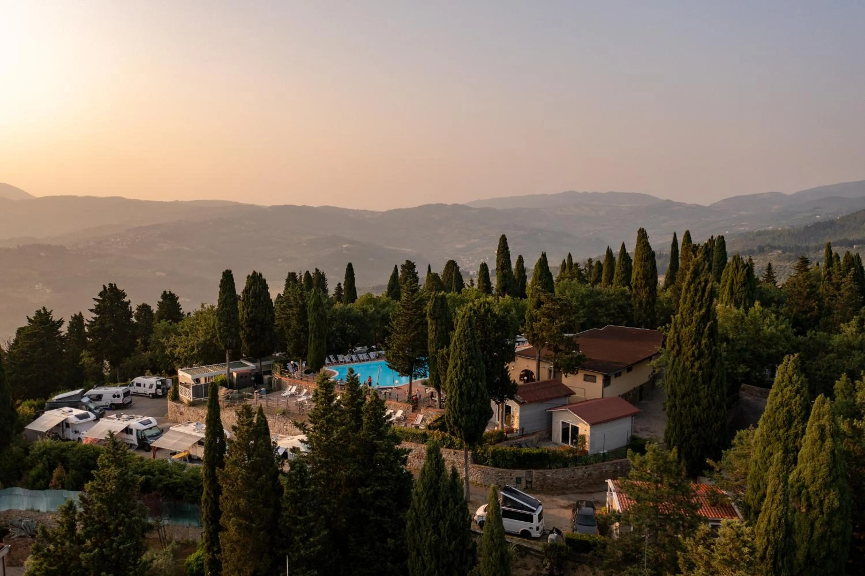 Bird's eye view in Camping Village Panoramico Fiesole