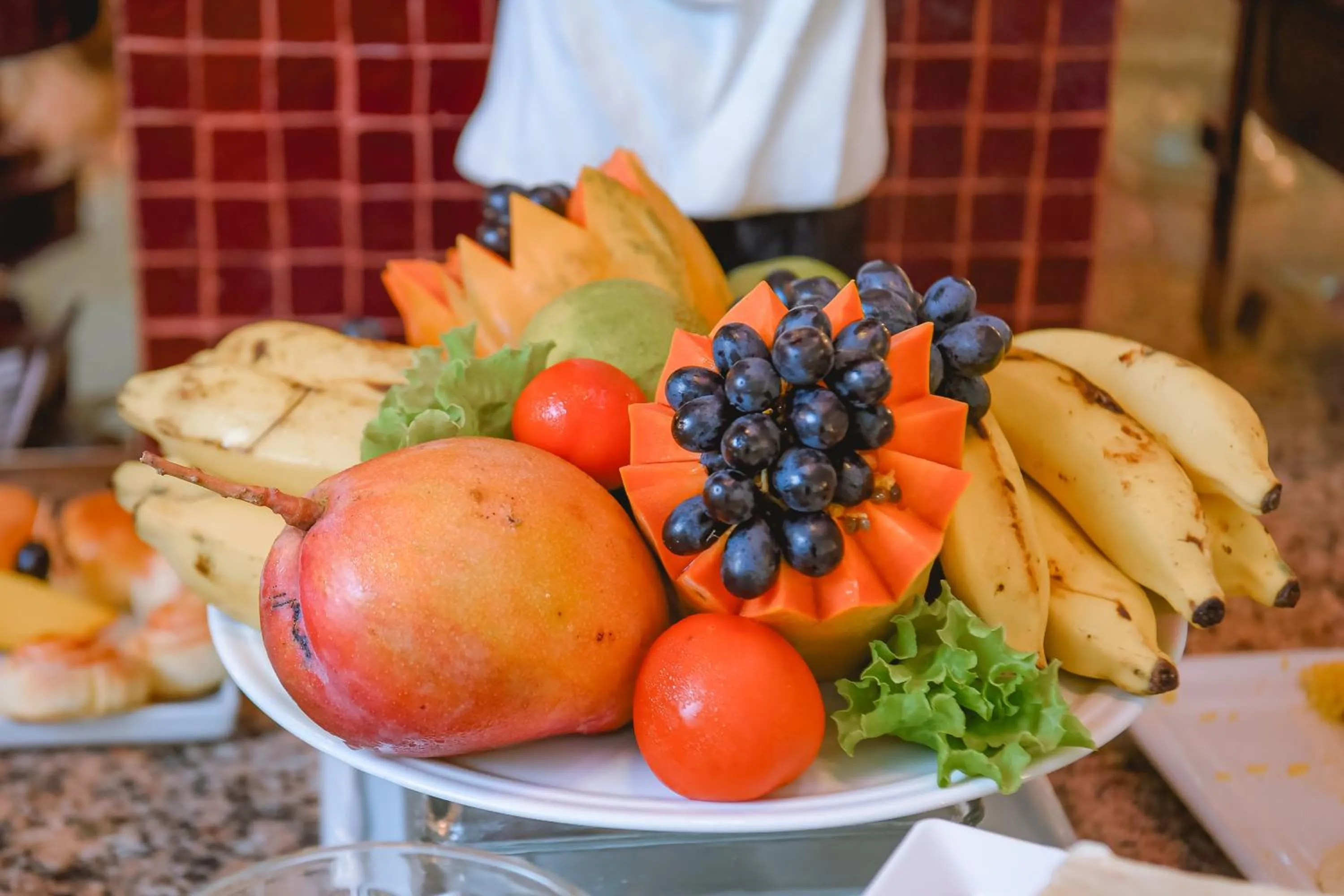 Continental breakfast in Hotel Praia Ponta d'Areia