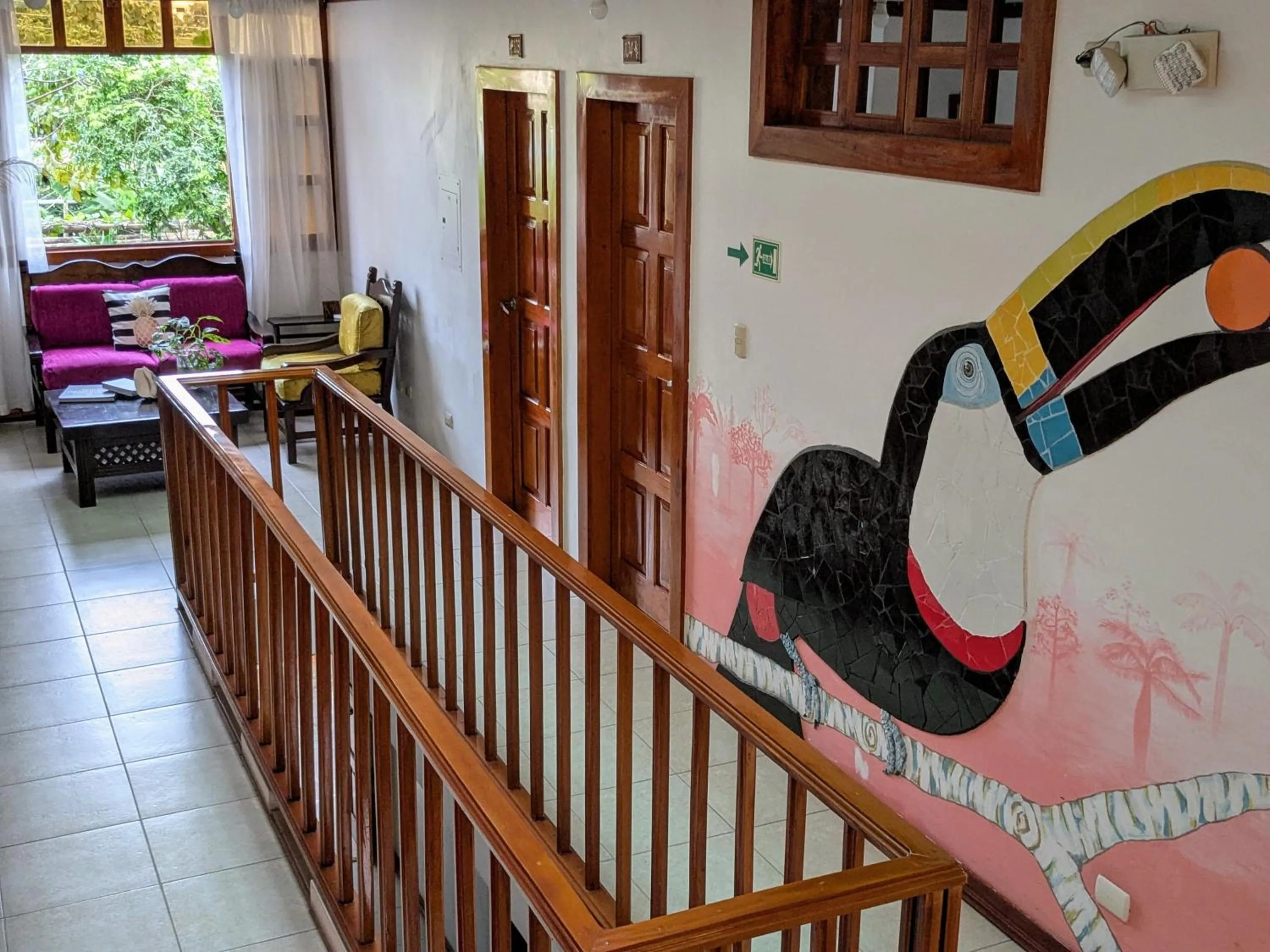 Living room in Hostal Macaw
