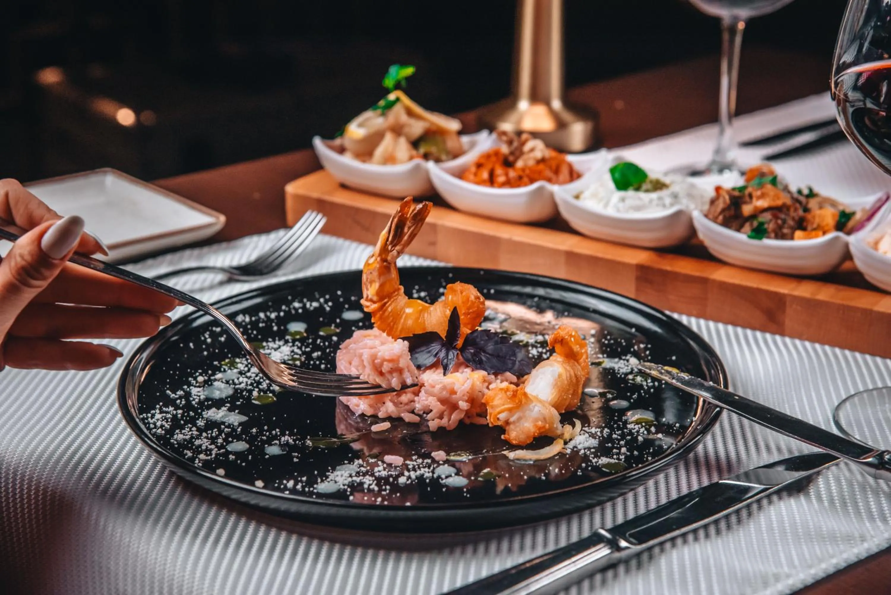 Food close-up in Wellborn Luxury Hotel