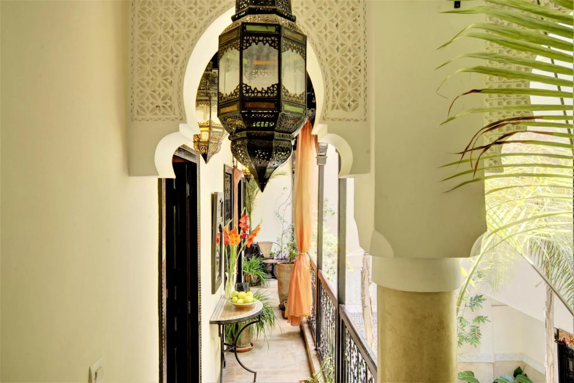 Balcony/Terrace, Bed in Riad Dar El Souk