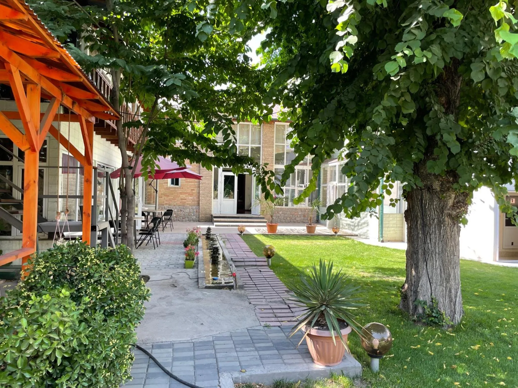 Garden view in Eco House