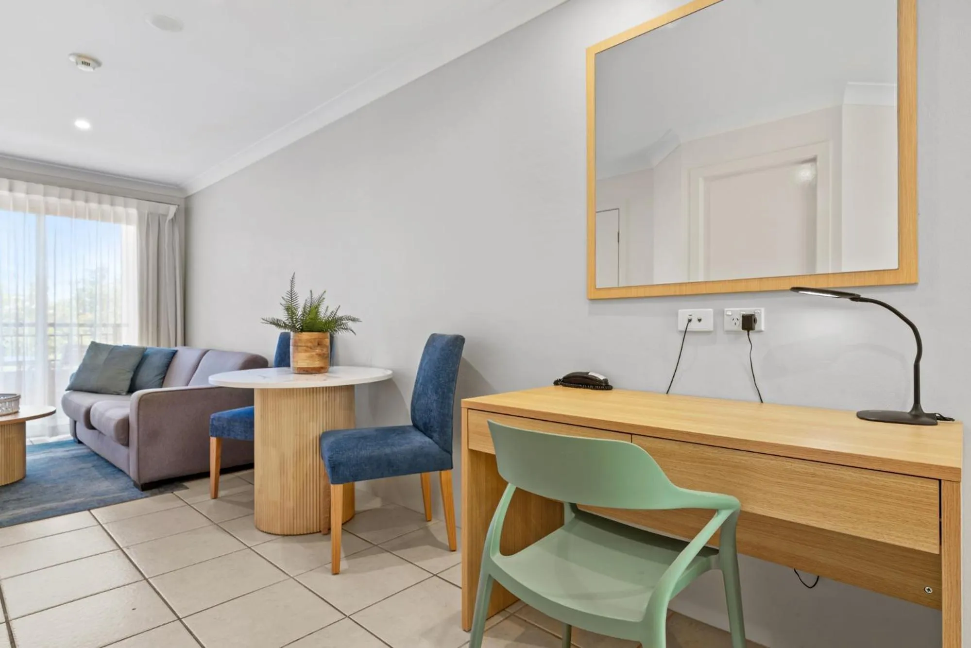 Living room in Terrigal Sails Serviced Apartments