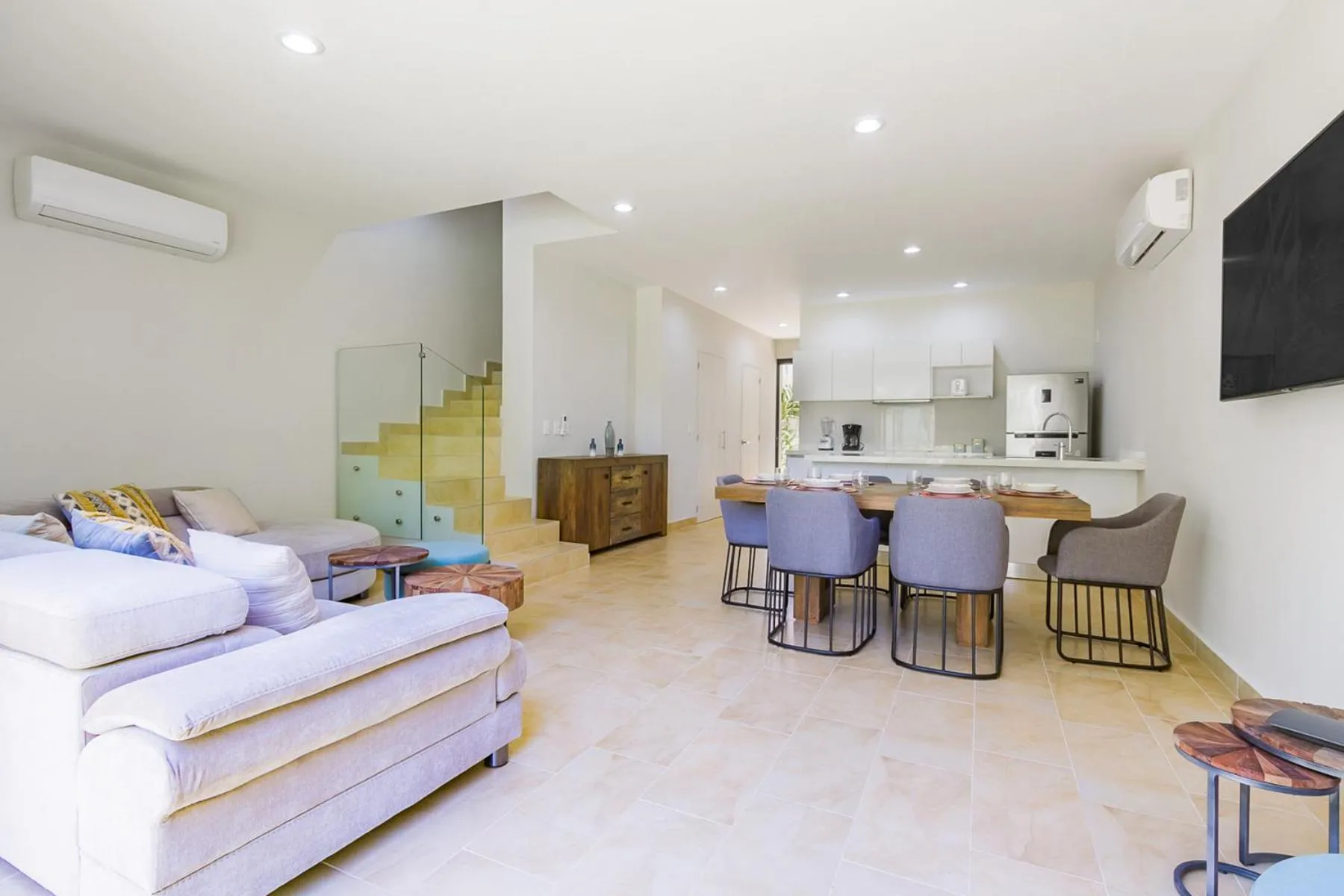 Living room in Ciudad Mayakoba Homes by Vimex