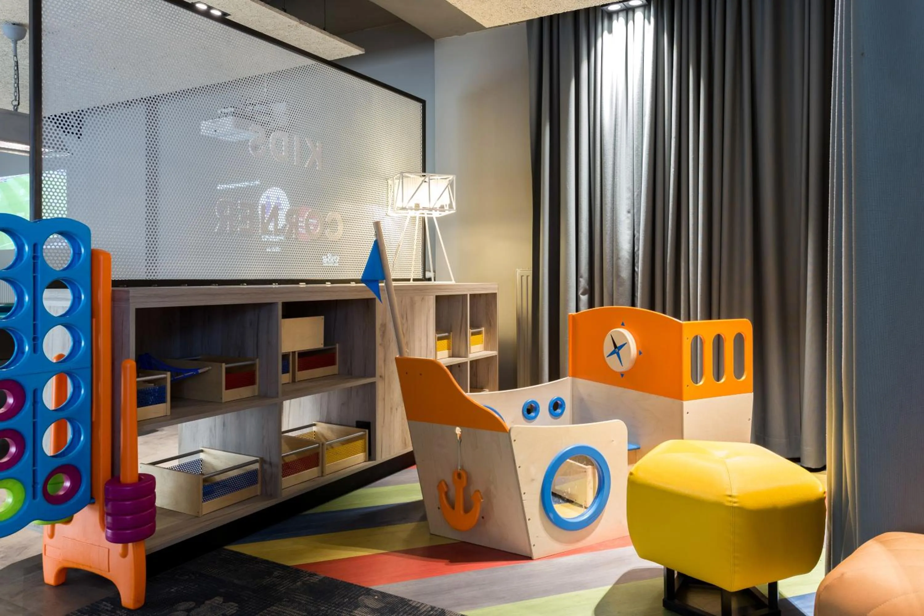 Children play ground in a&o Wien Hauptbahnhof